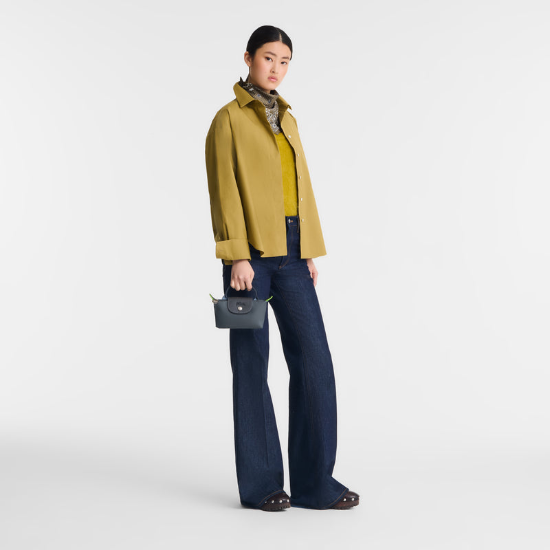 Le Pliage Green Mini El Çantası Grafit Gri (Çapraz Askılı)