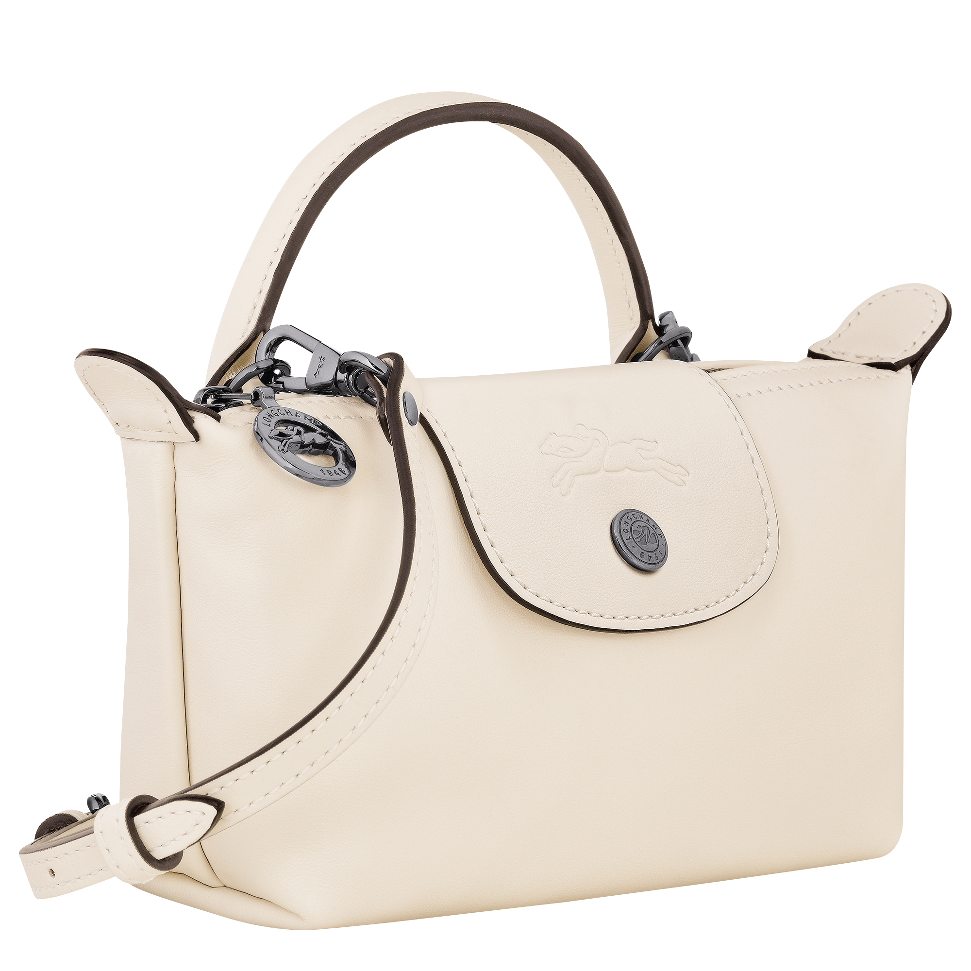 Le Pliage Xtra XS Mini Deri El Çantası Ekru