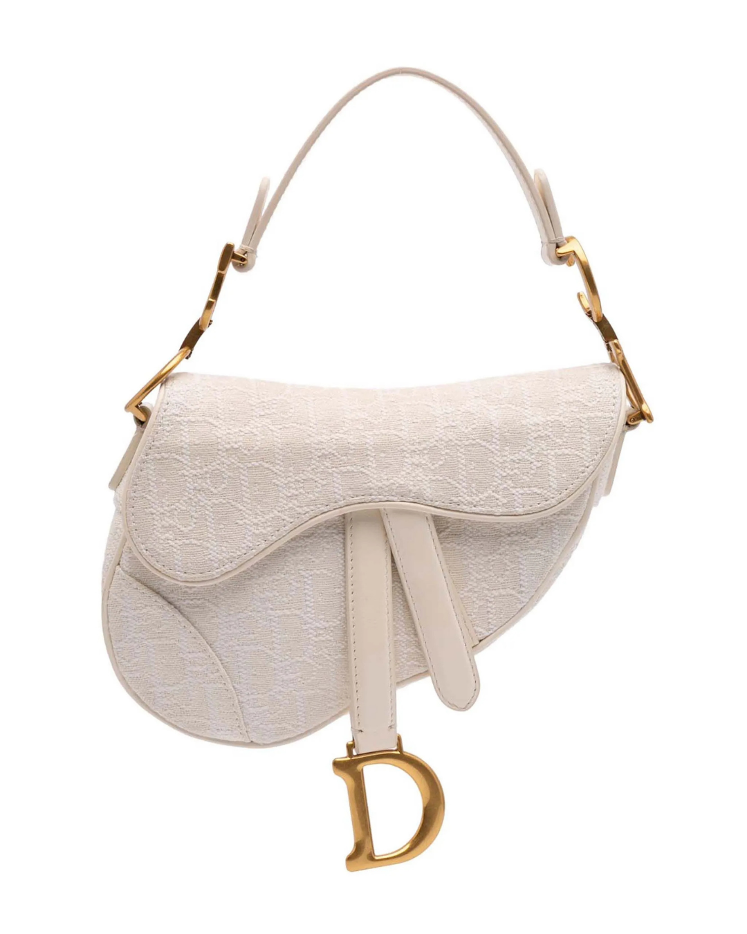 Mini Oblique Canvas Shoulder Bag Off White