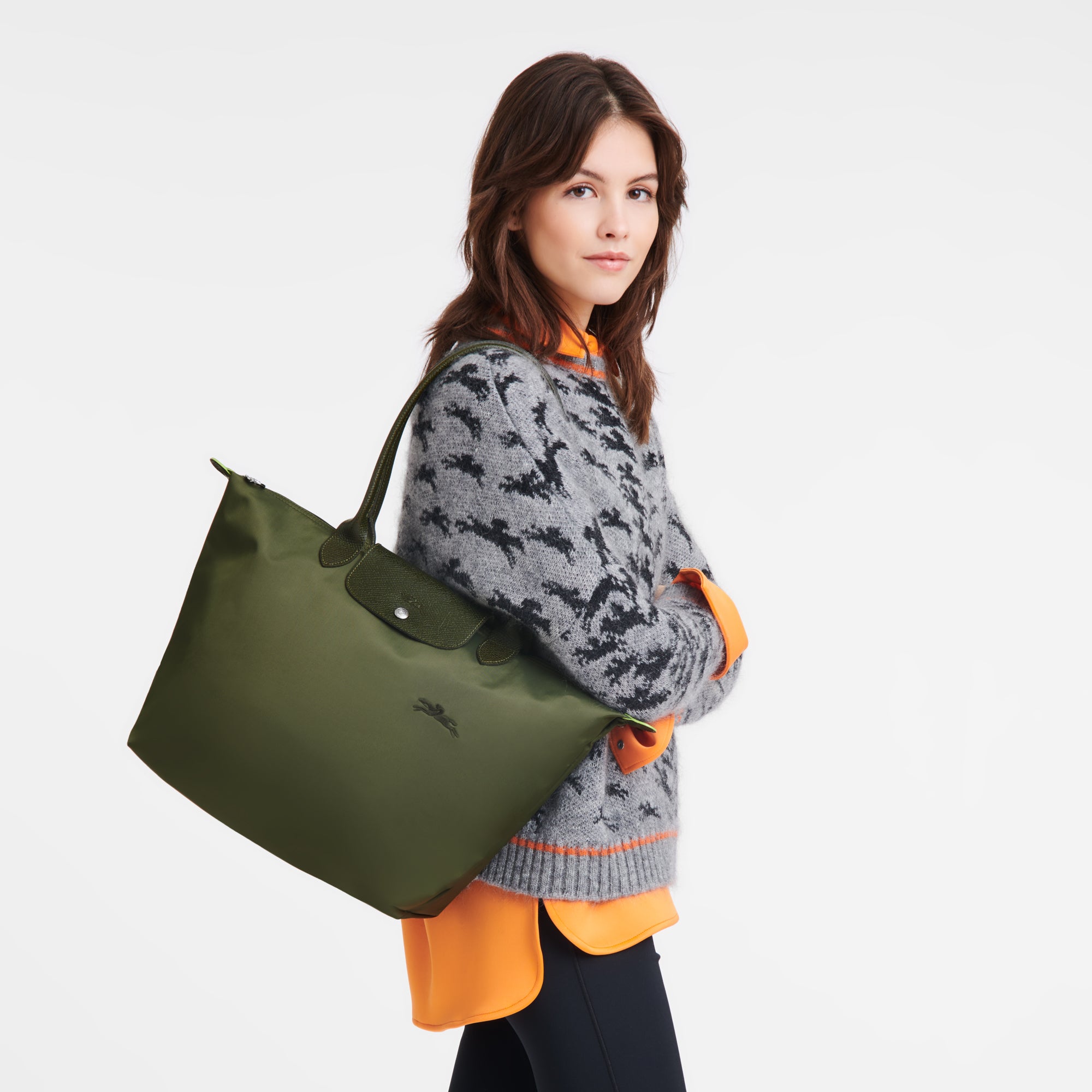 Le Pliage Green Large Tote Çanta Orman Yeşili