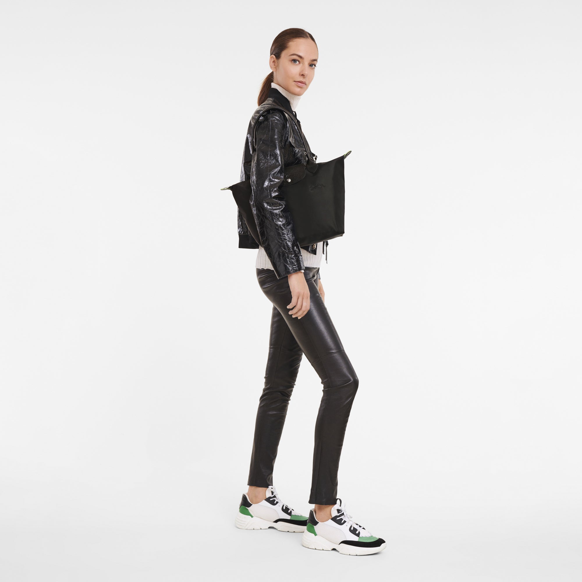 Le Pliage Green Medium Tote Çanta Siyah