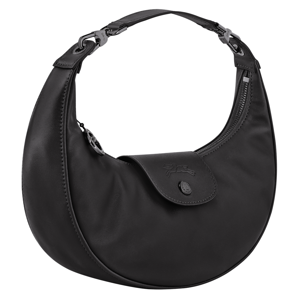 Le Pliage Xtra Small Leather Shoulder Bag Black