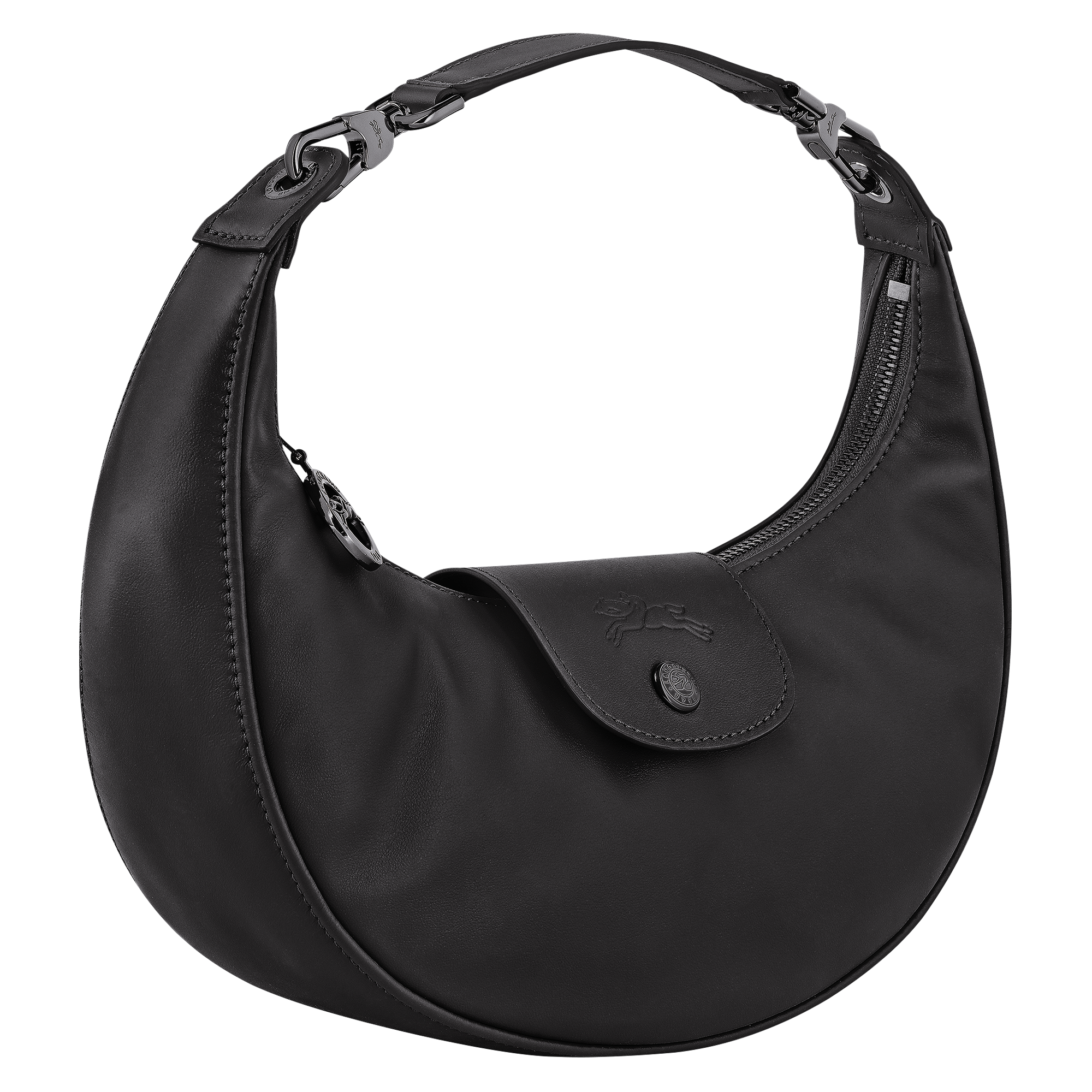 Le Pliage Xtra Small Leather Shoulder Bag Black