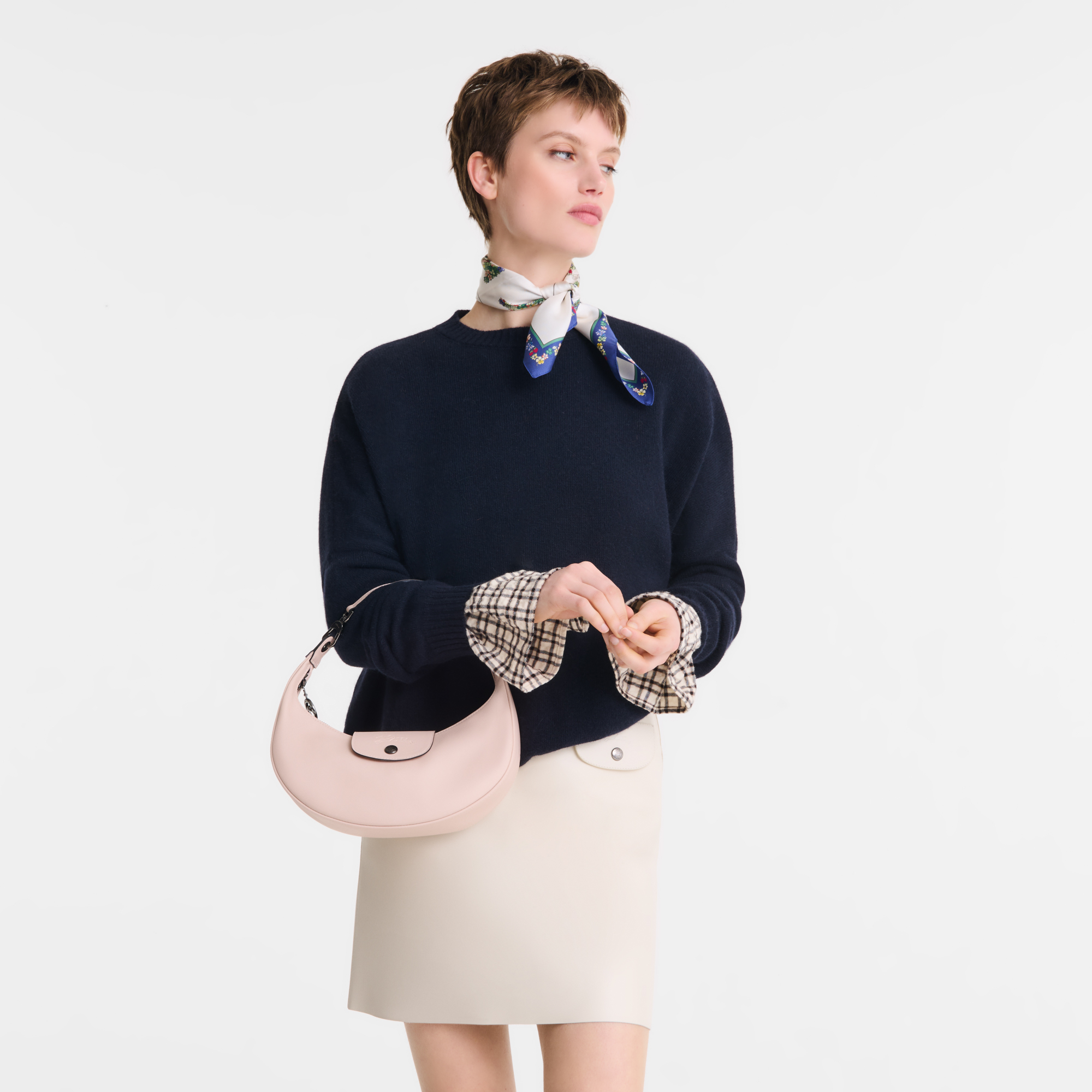 Le Pliage Xtra Small Deri Omuz Çantası Açık Pembe
