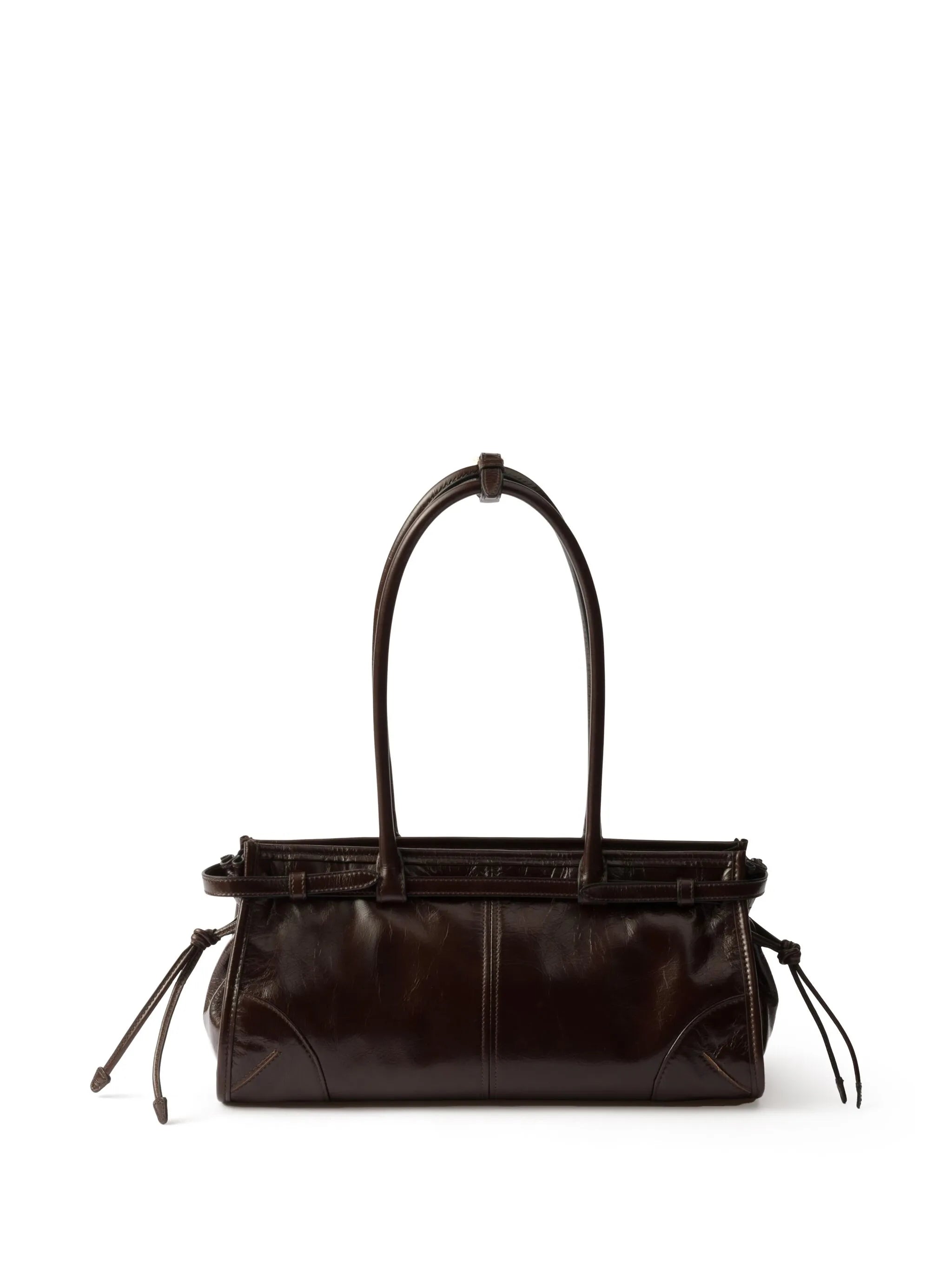 Bonnie Medium Leather Bag Dark Brown