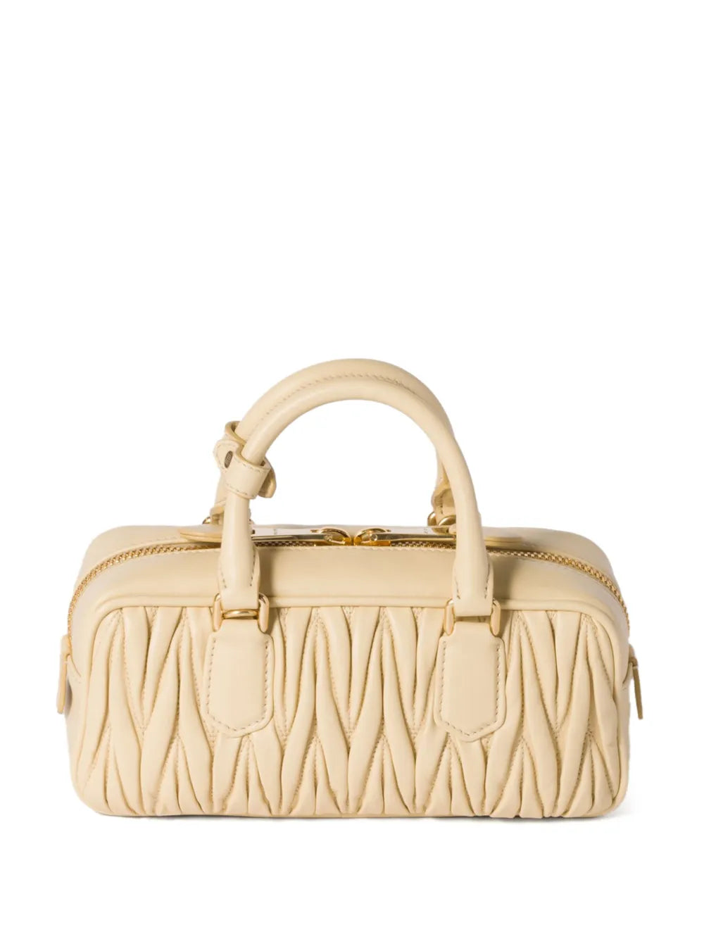 Arcadie Quilted Leather Tote Bag Ecru