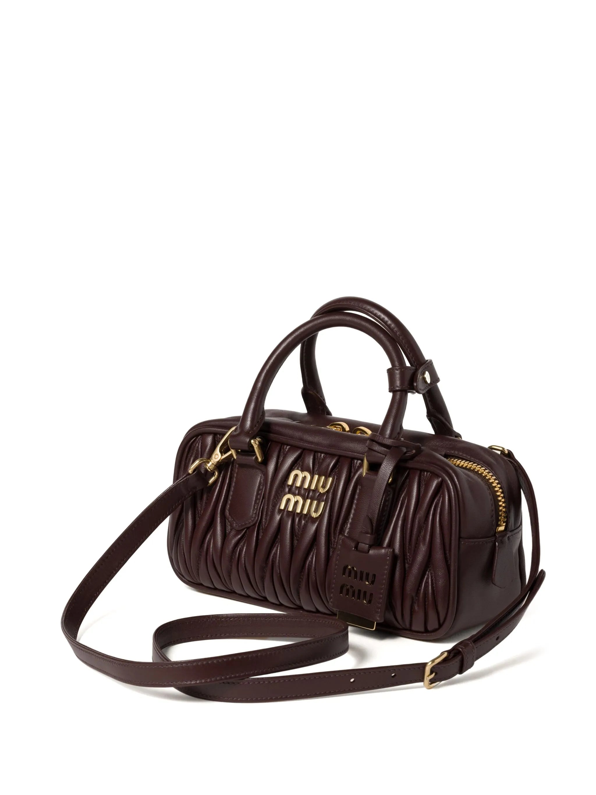Arcadie Quilted Leather Tote Bag Bitter Coffee