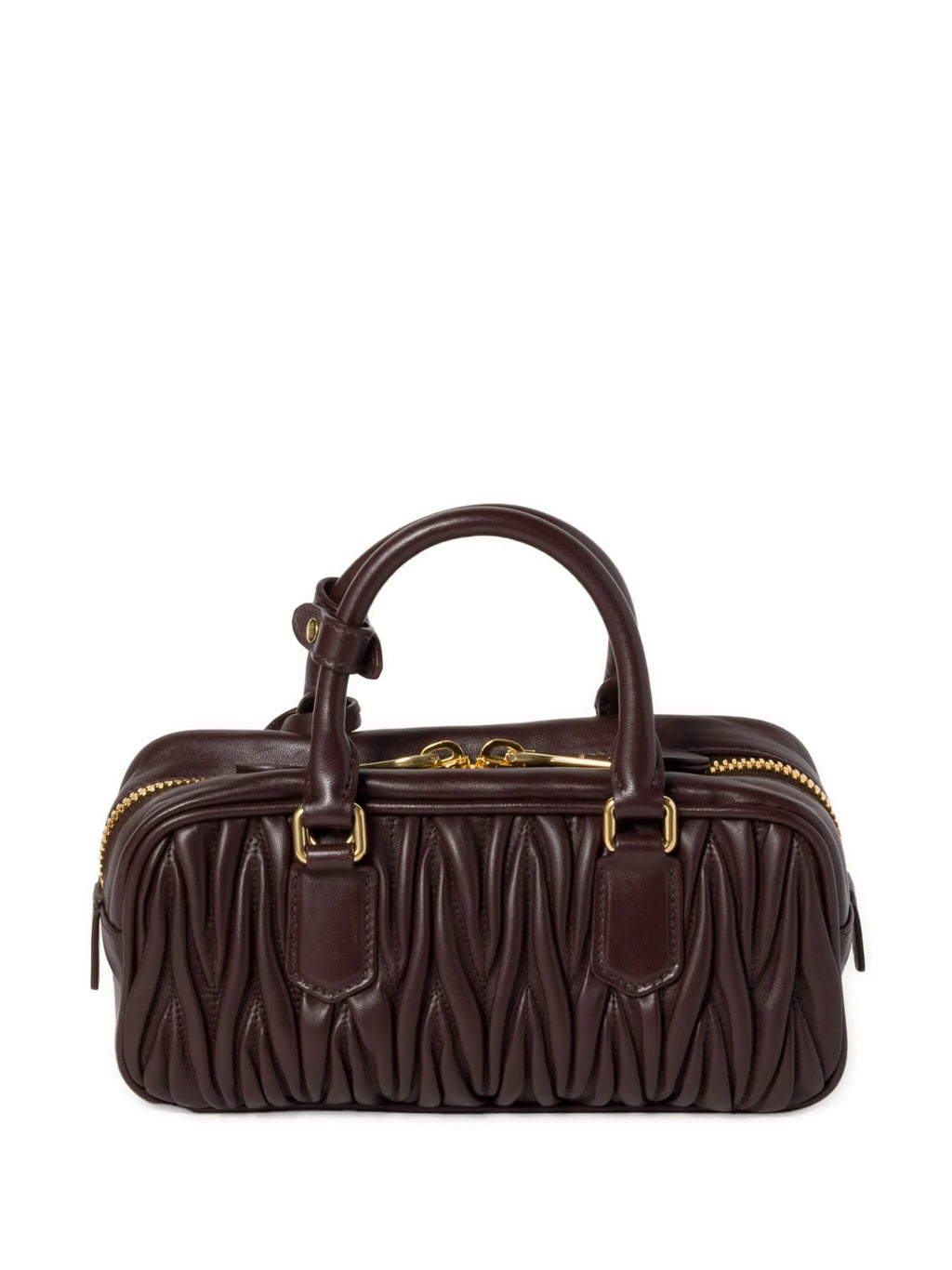 Arcadie Quilted Leather Tote Bag Bitter Coffee