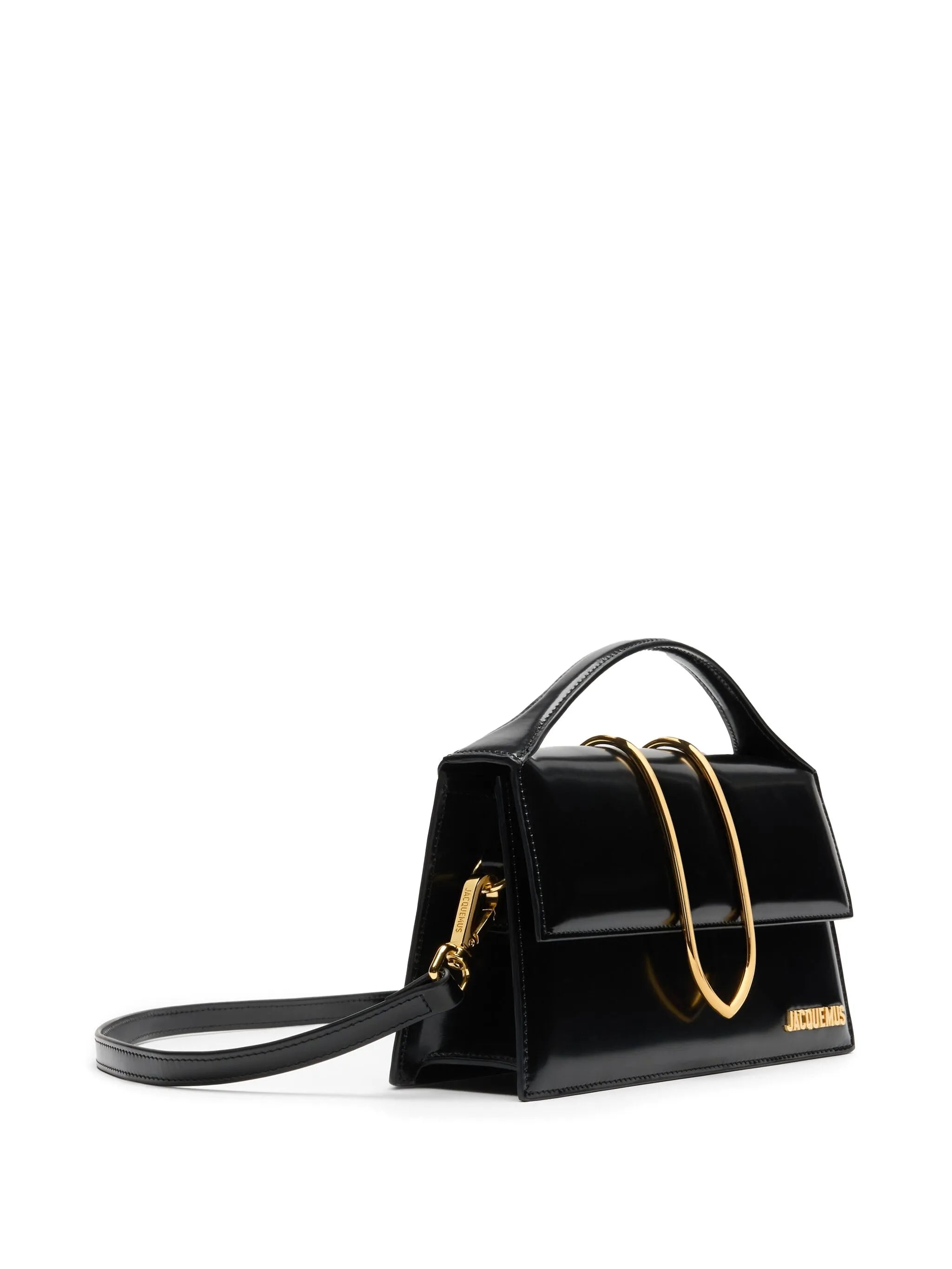 Le Grand Bambino Shiny Leather Tote Bag Black