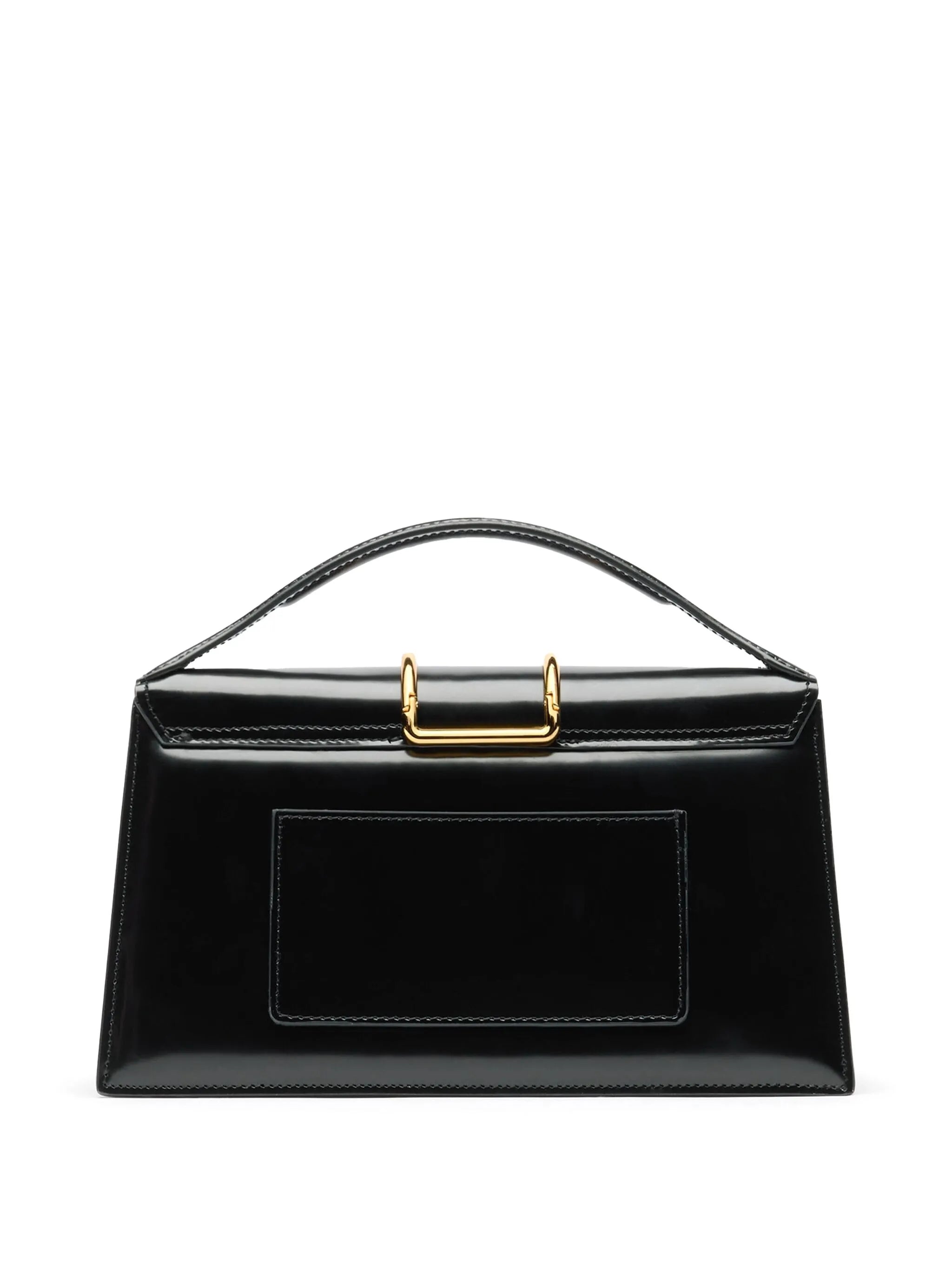 Le Grand Bambino Shiny Leather Tote Bag Black
