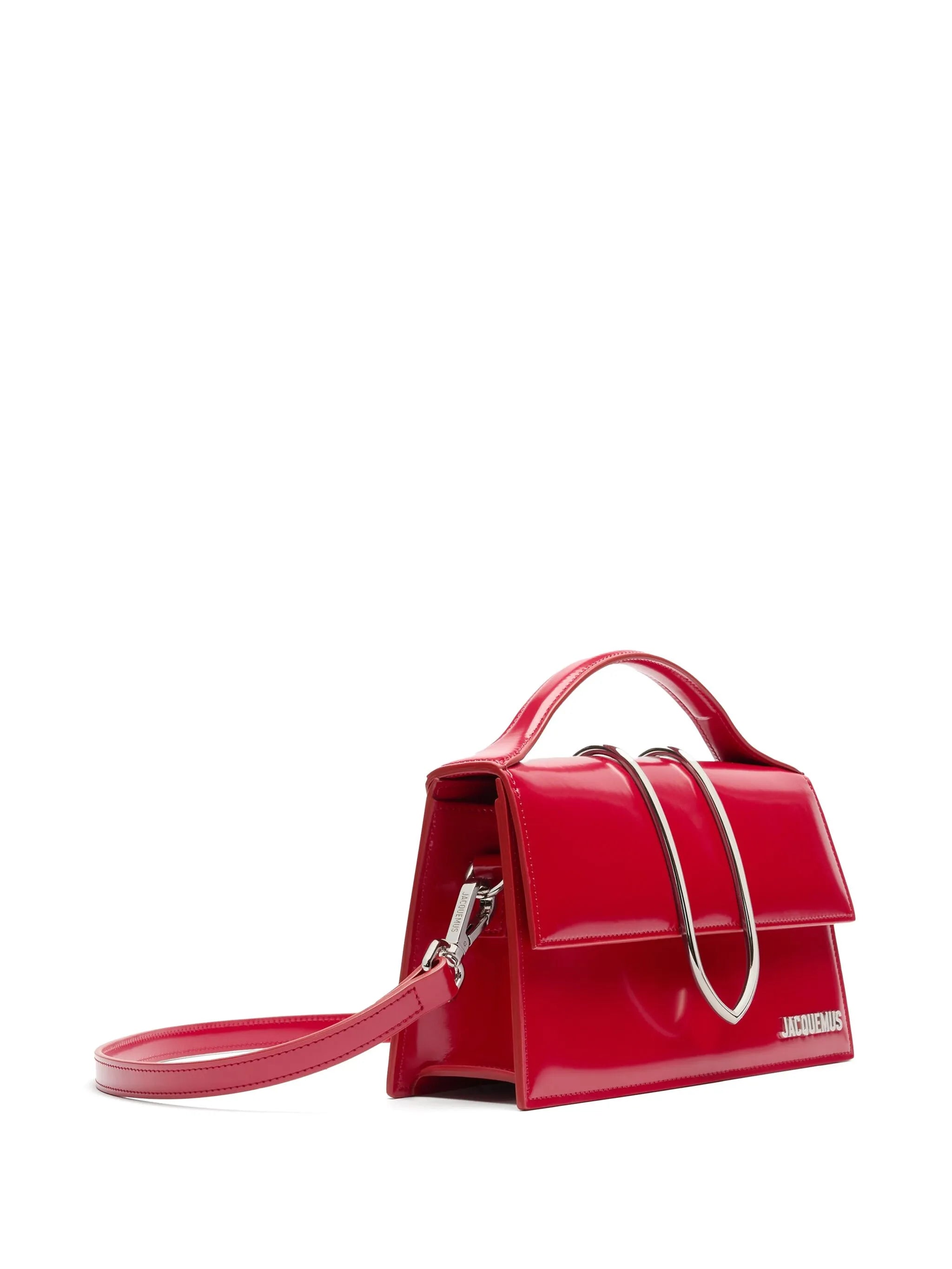 Le Grand Bambino Shiny Leather Tote Bag Cherry Red