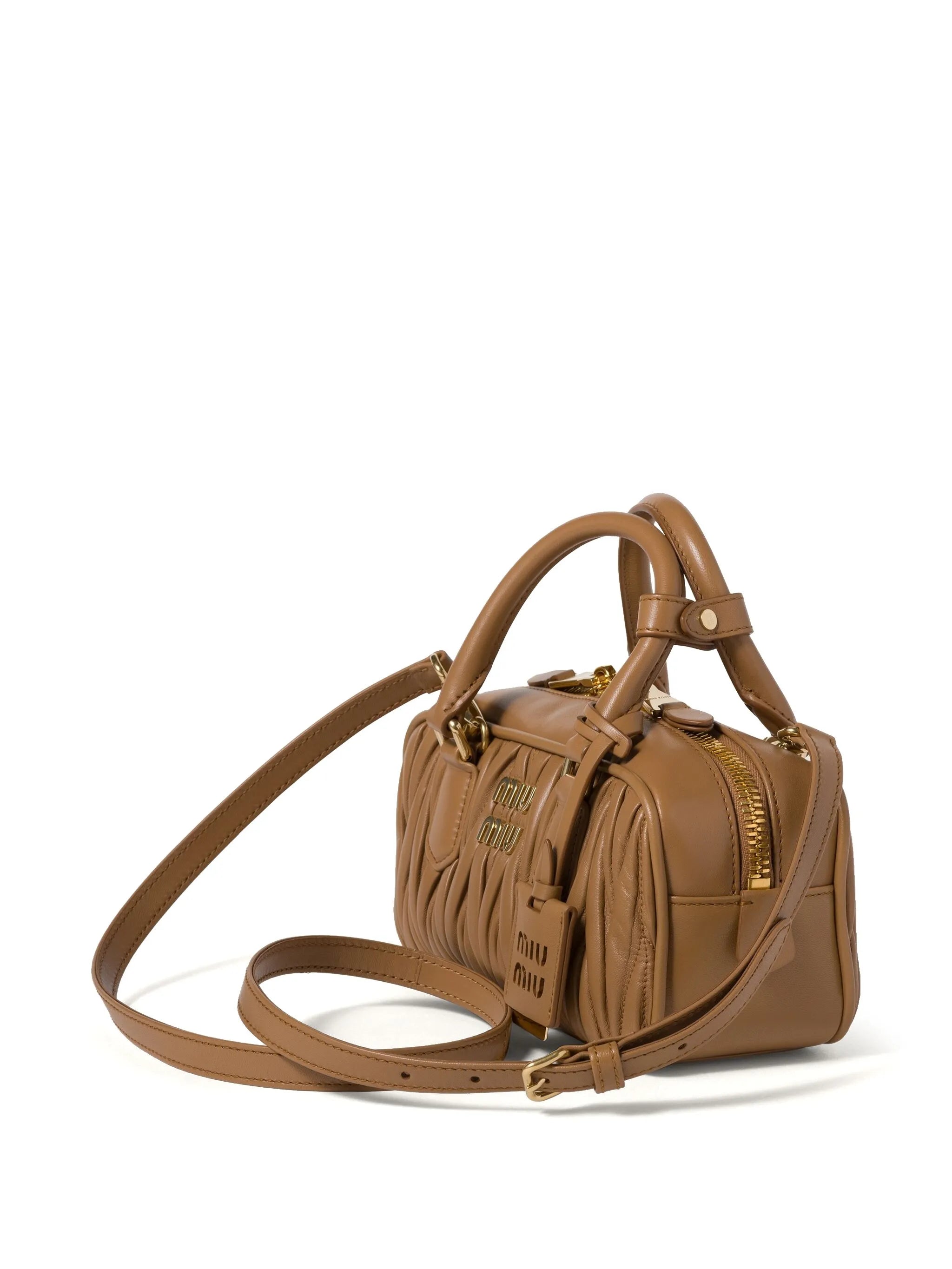 Arcadie Quilted Leather Tote Bag Tan