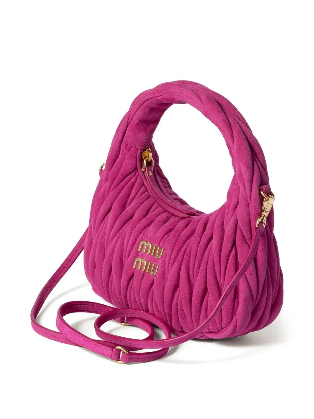 Wander Quilted Leather Tote Bag Neon Pink