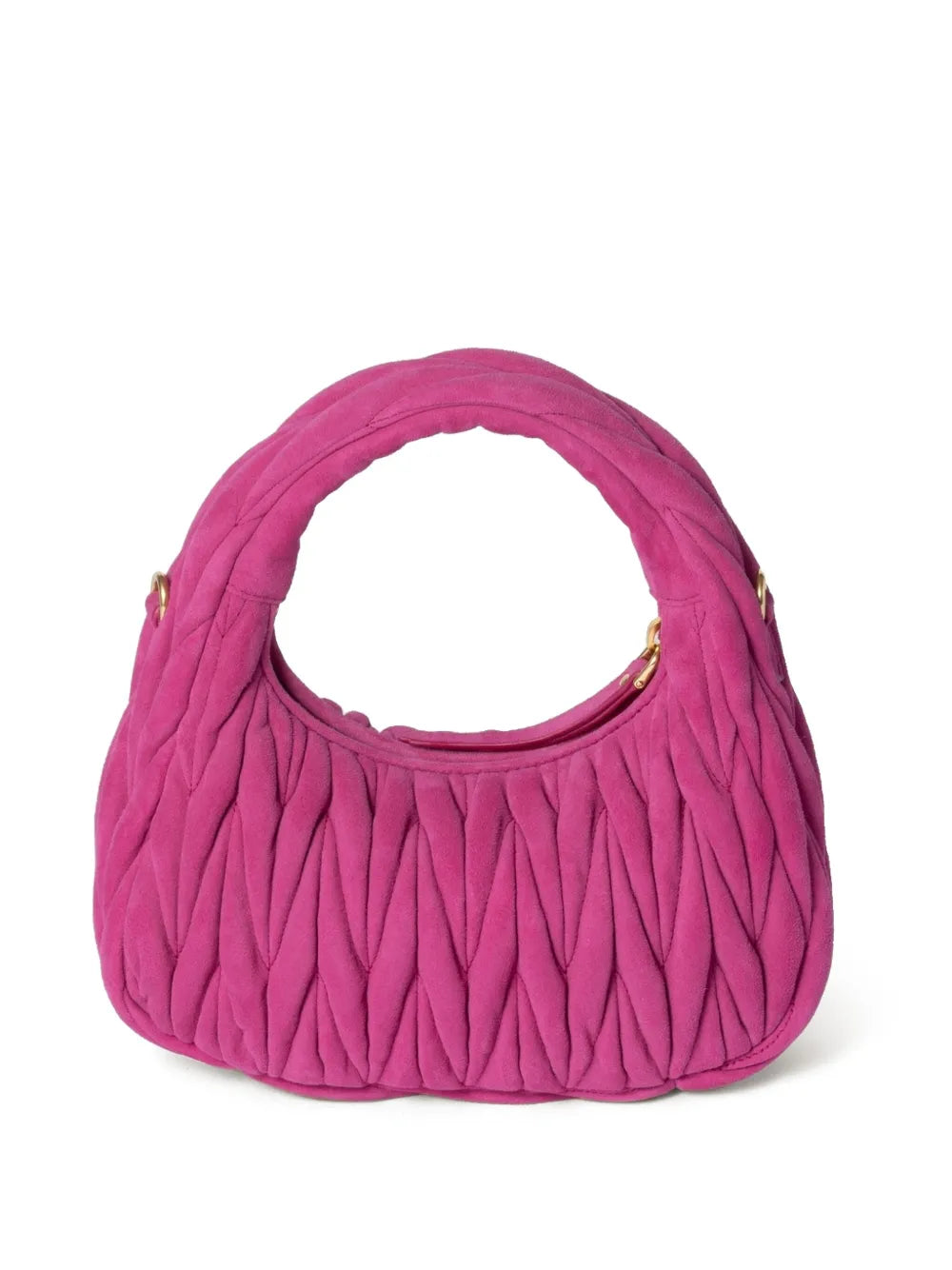 Wander Kapitone Deri Tote Çanta Neon Pembe