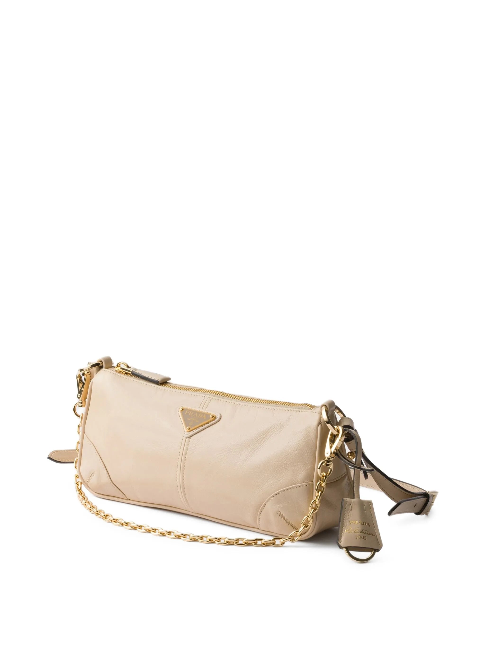 Medium Re-Edition Leather Shoulder Bag Beige