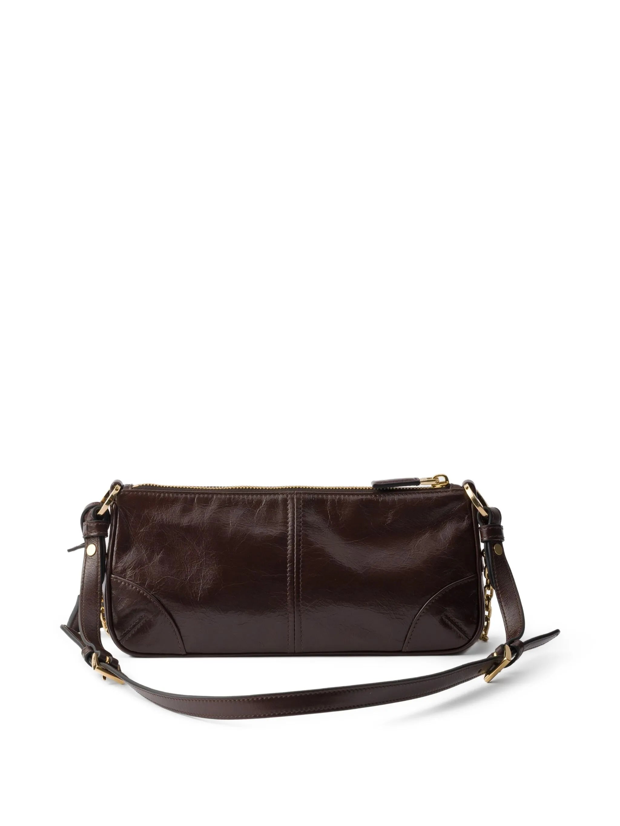 Medium Size Re-Edition Leather Shoulder Bag Dark Brown