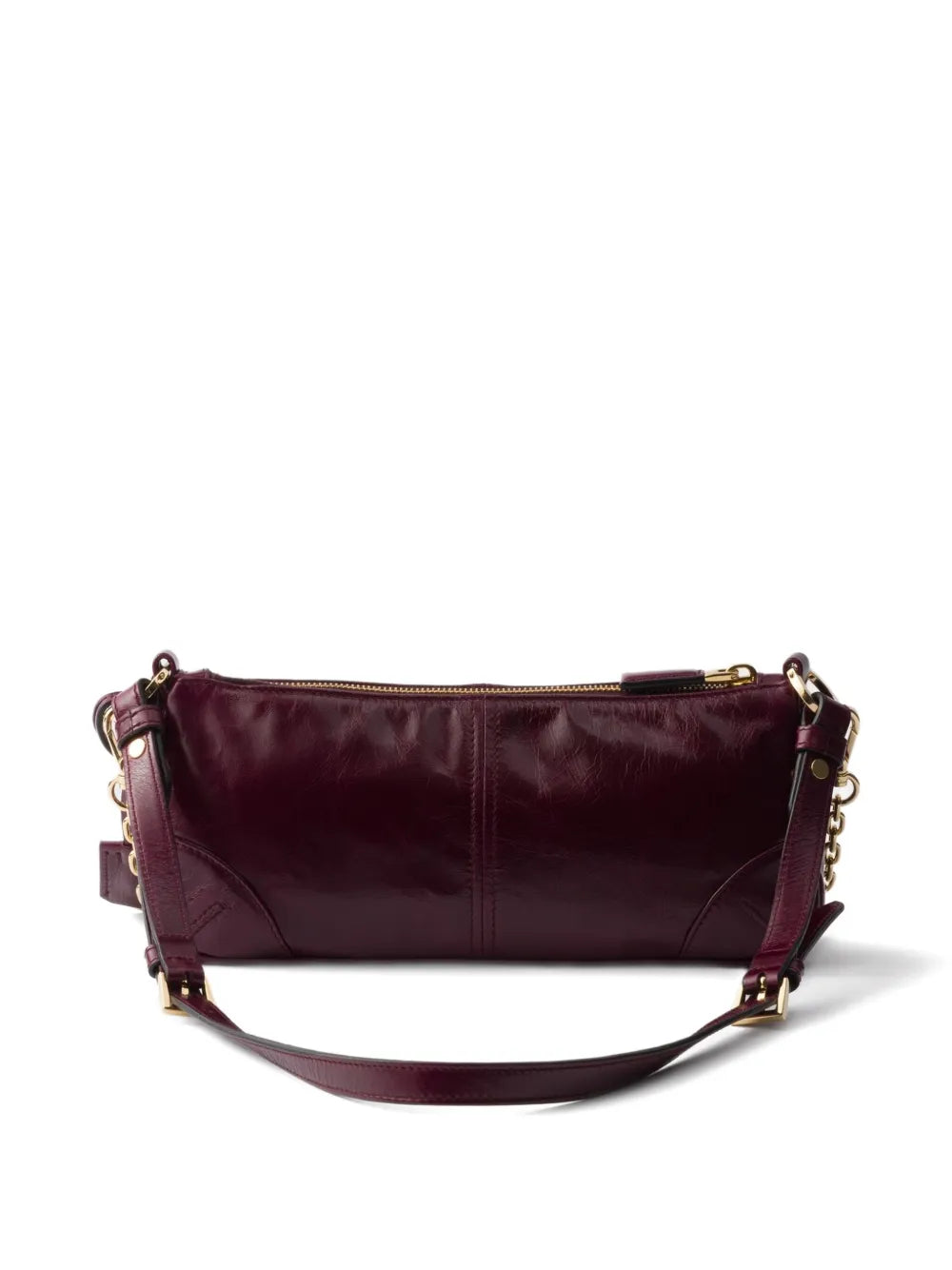 Medium Size Re-Edition Leather Shoulder Bag Burgundy