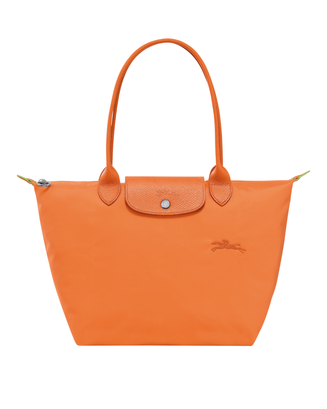 Le Pliage Green Medium Tote Bag Orange