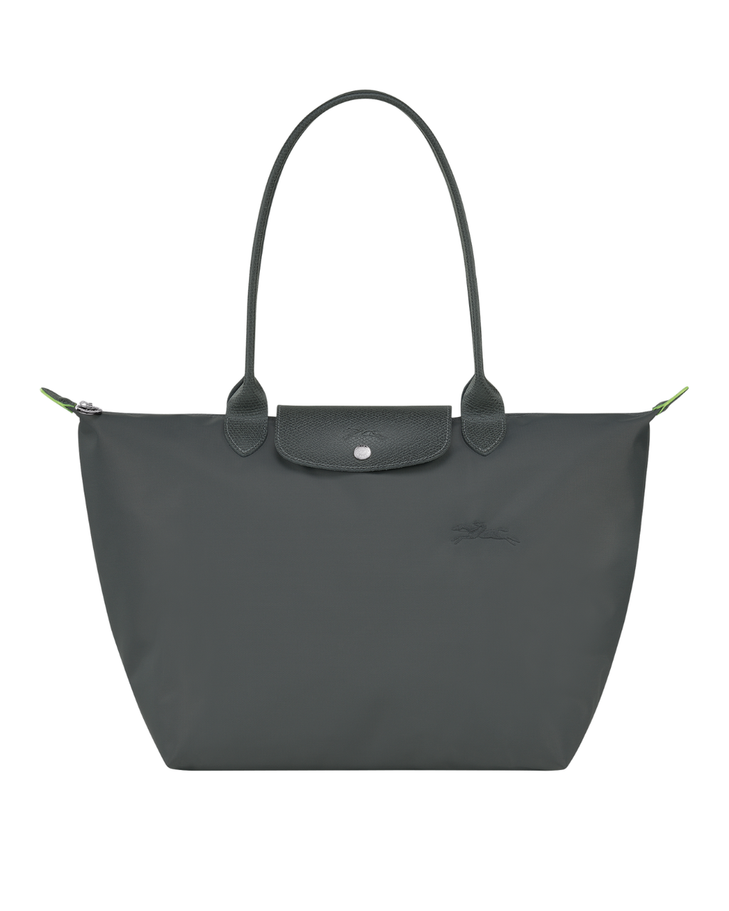 Le Pliage Green Large Tote Bag Graphite Gray