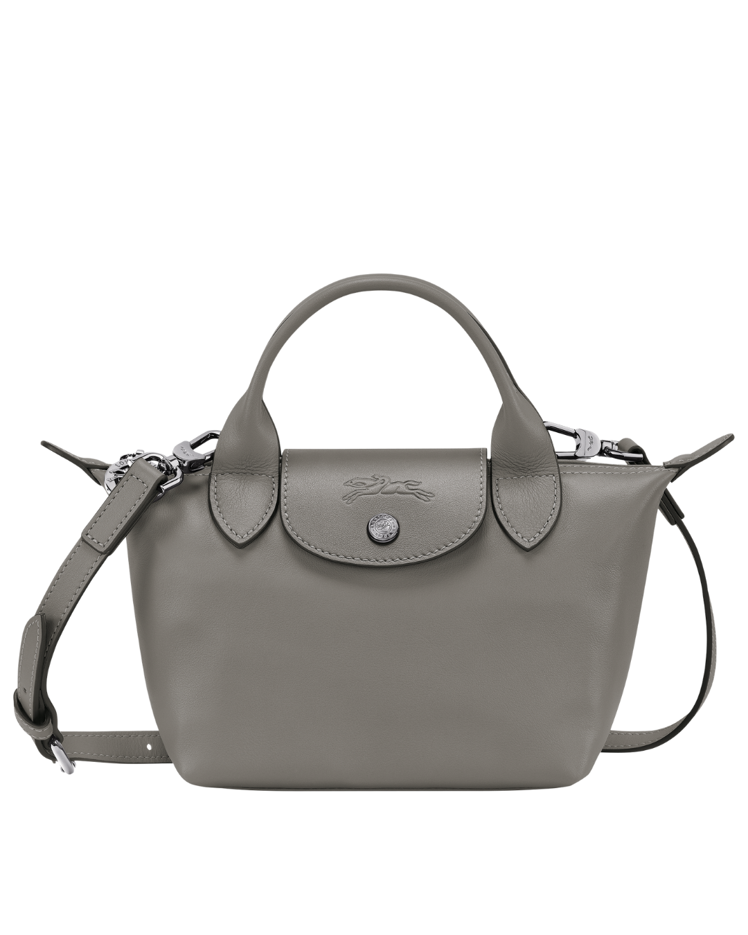 Le Pliage Xtra XS Leather Handbag Sand Beige