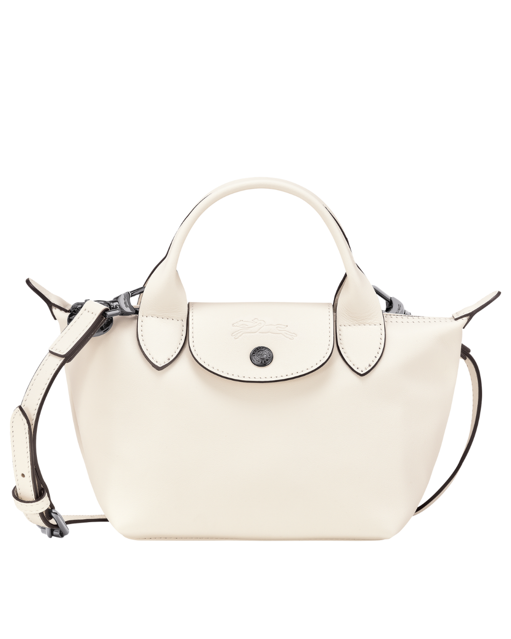 Le Pliage Xtra XS Leather Handbag Ecru