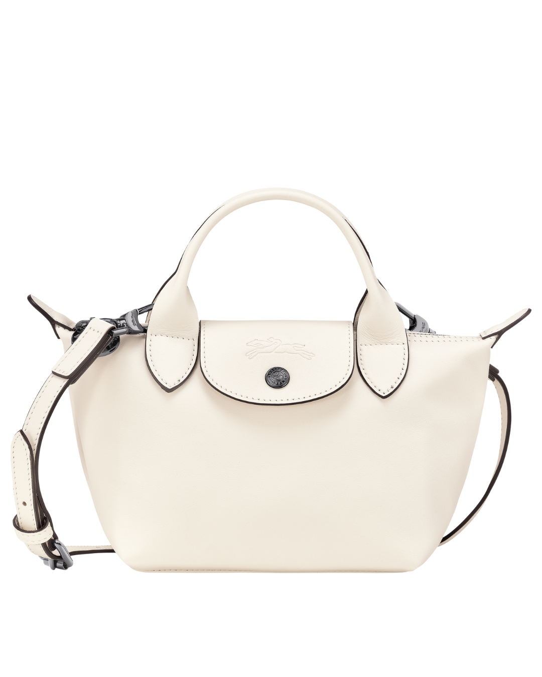 Le Pliage Xtra XS Leather Handbag Ecru