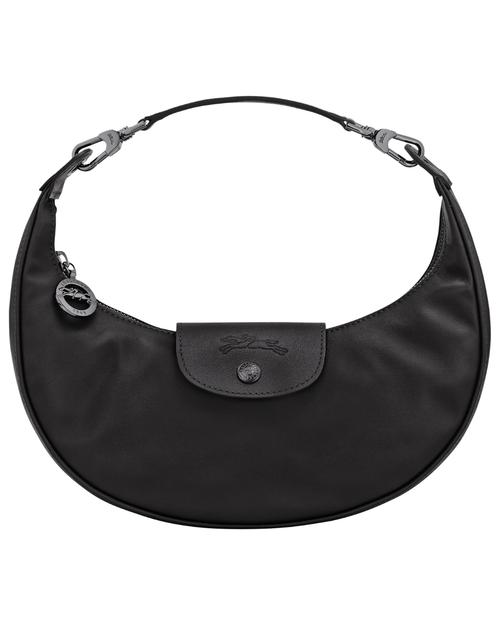Le Pliage Xtra Small Deri Omuz Çantası Siyah