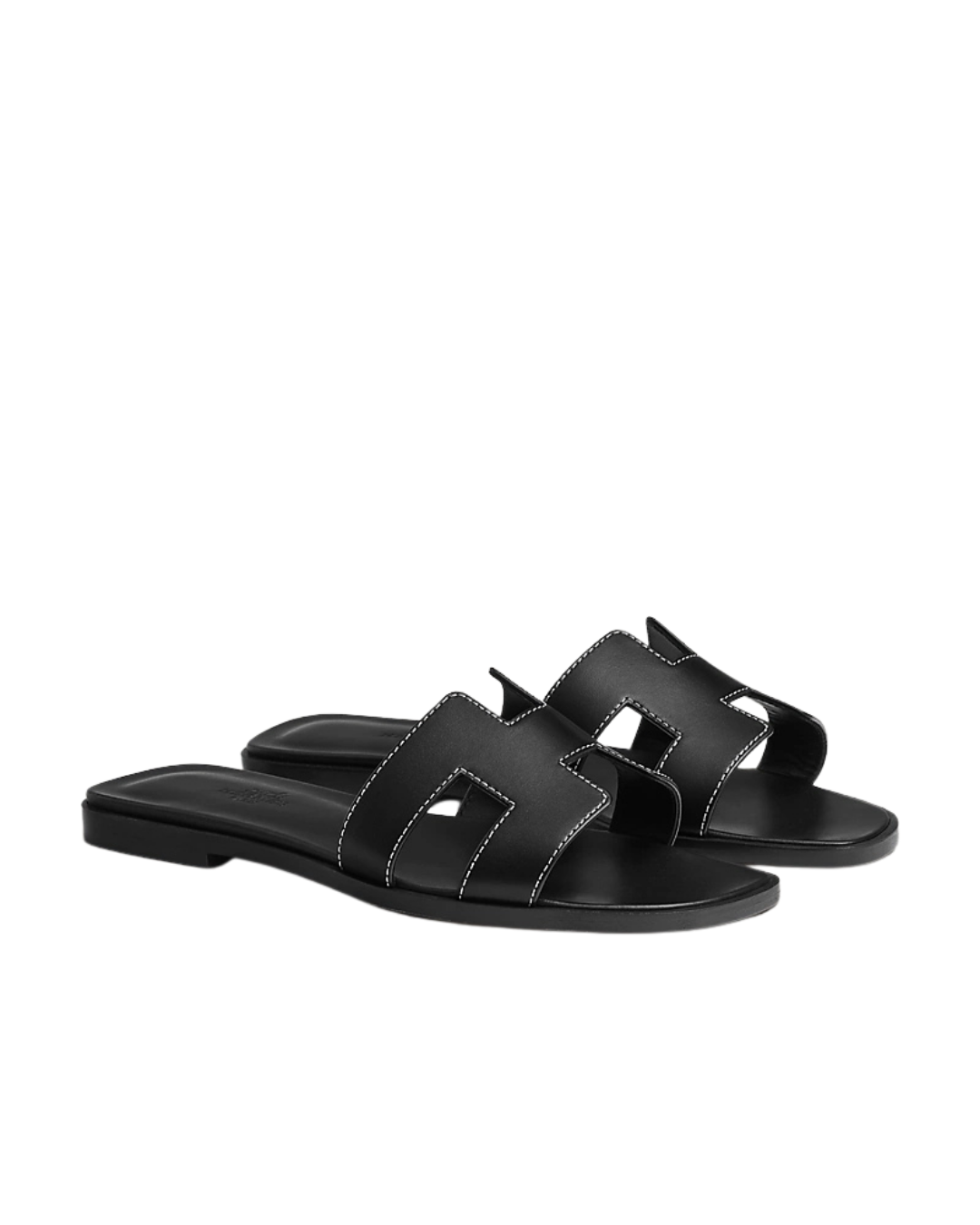 Oran Leather Slippers Black