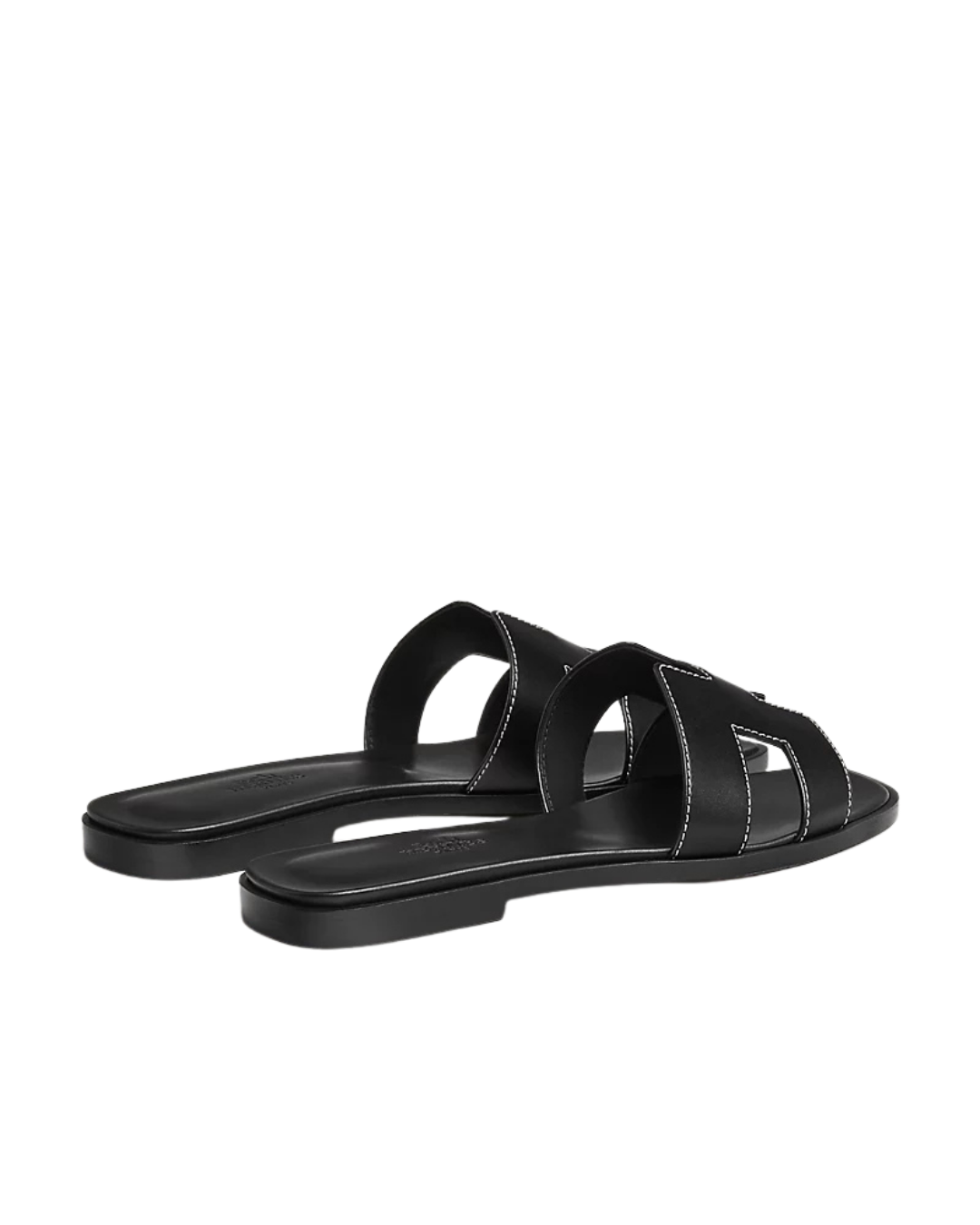 Oran Leather Slippers Black