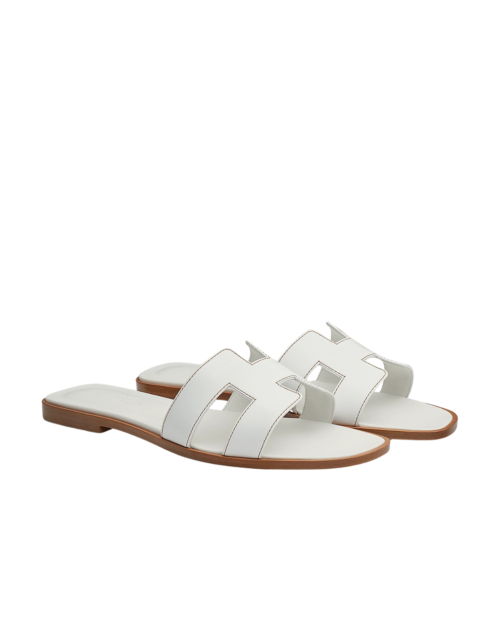 Oran Leather Slippers White