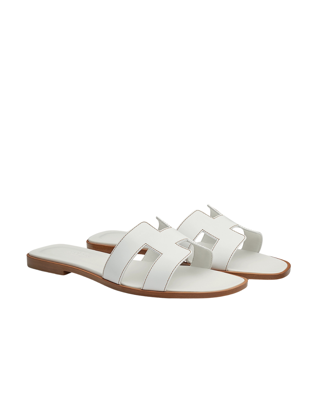 Oran Leather Slippers White
