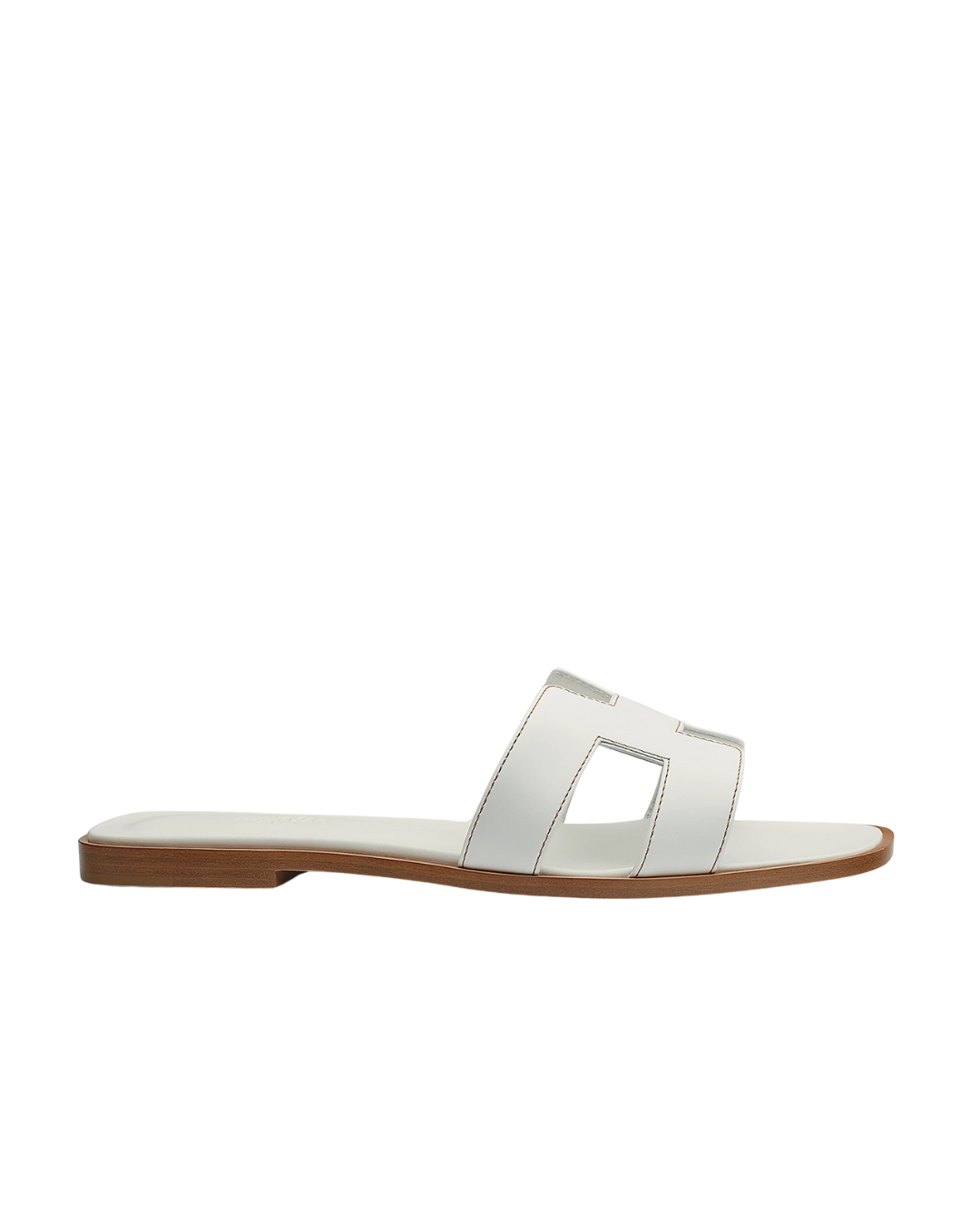 Oran Leather Slippers White