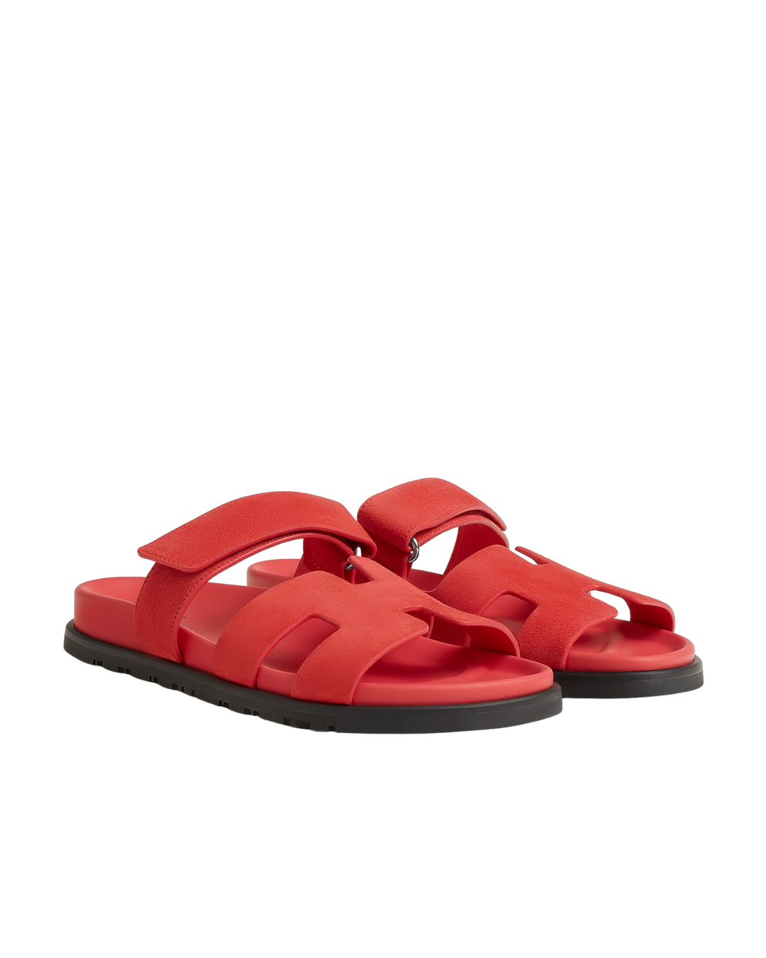Chypre Leather Slippers Vivid Coral Pink