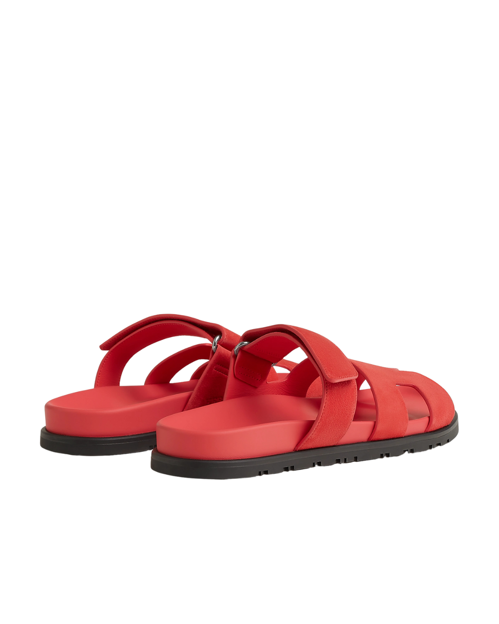 Chypre Leather Slippers Vivid Coral Pink
