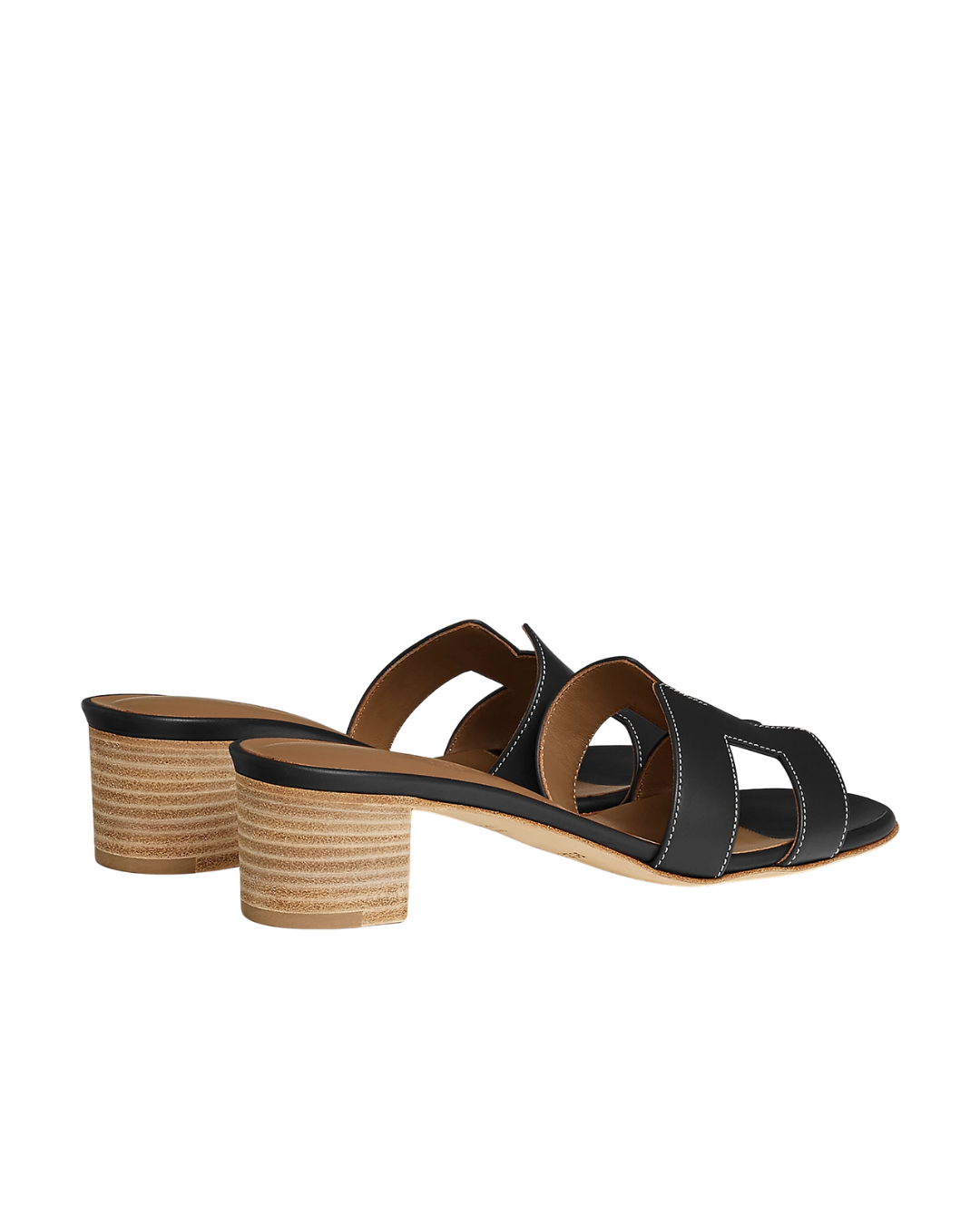 Oasis Leather Slippers Black