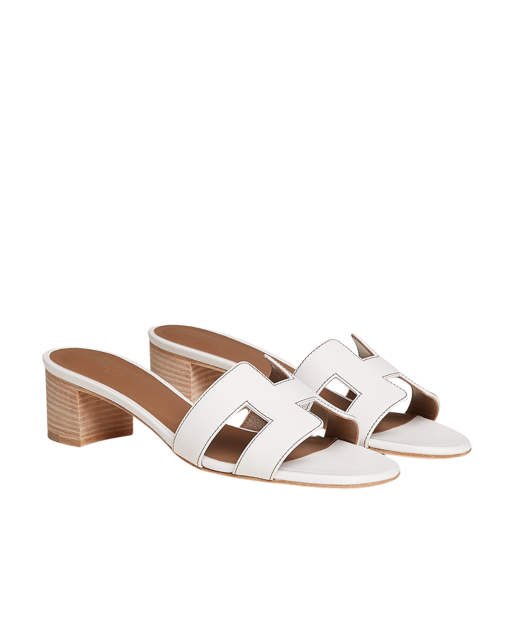 Oasis Leather Slippers White