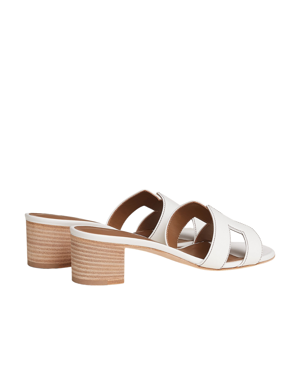 Oasis Leather Slippers White