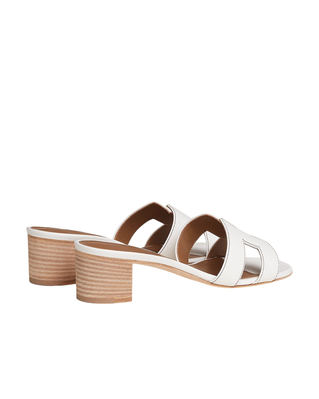 Oasis Leather Slippers White