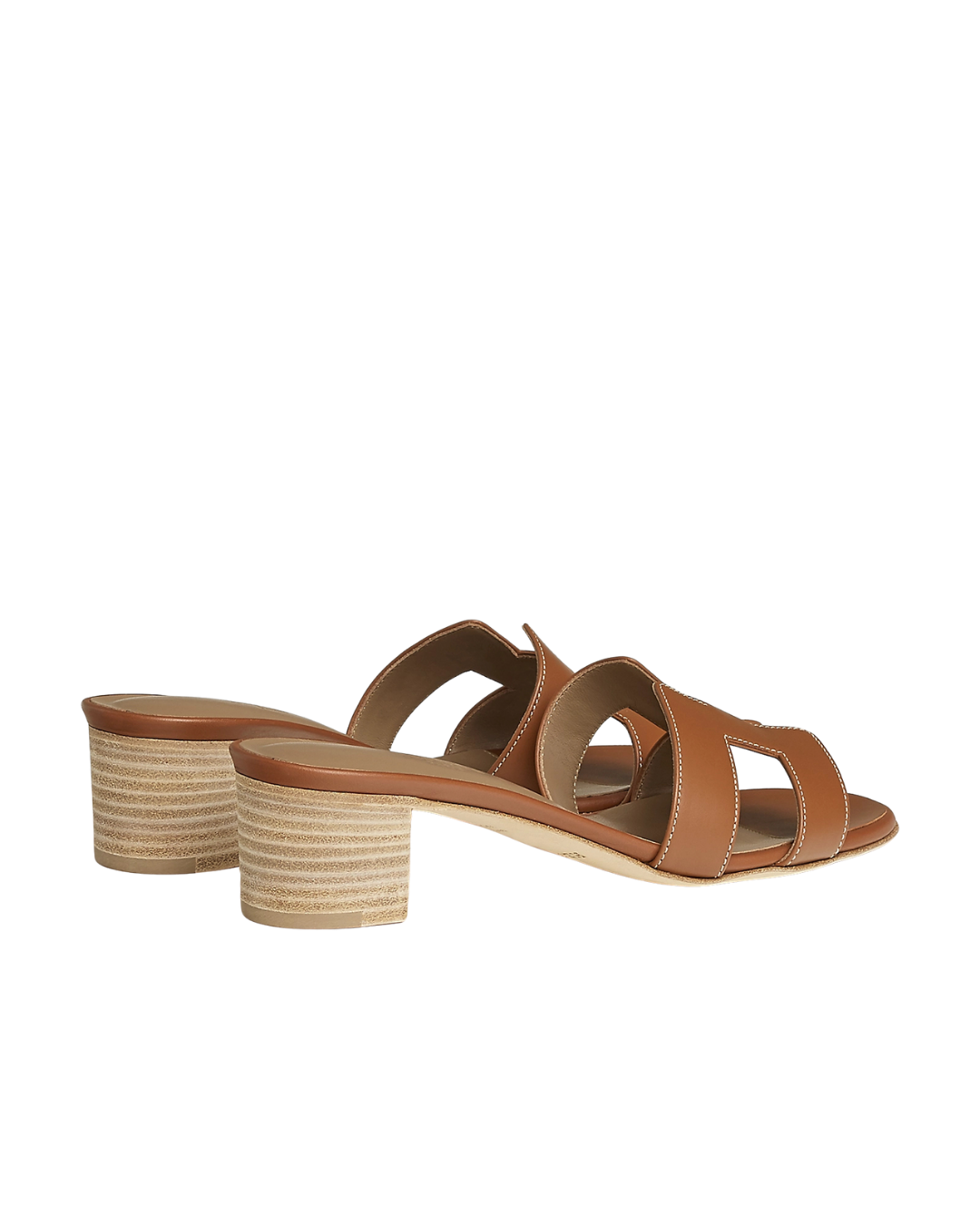 Oasis Leather Slippers Tan