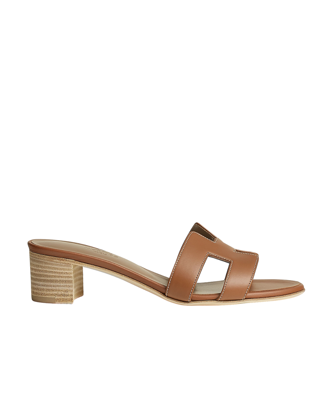 Oasis Leather Slippers Tan