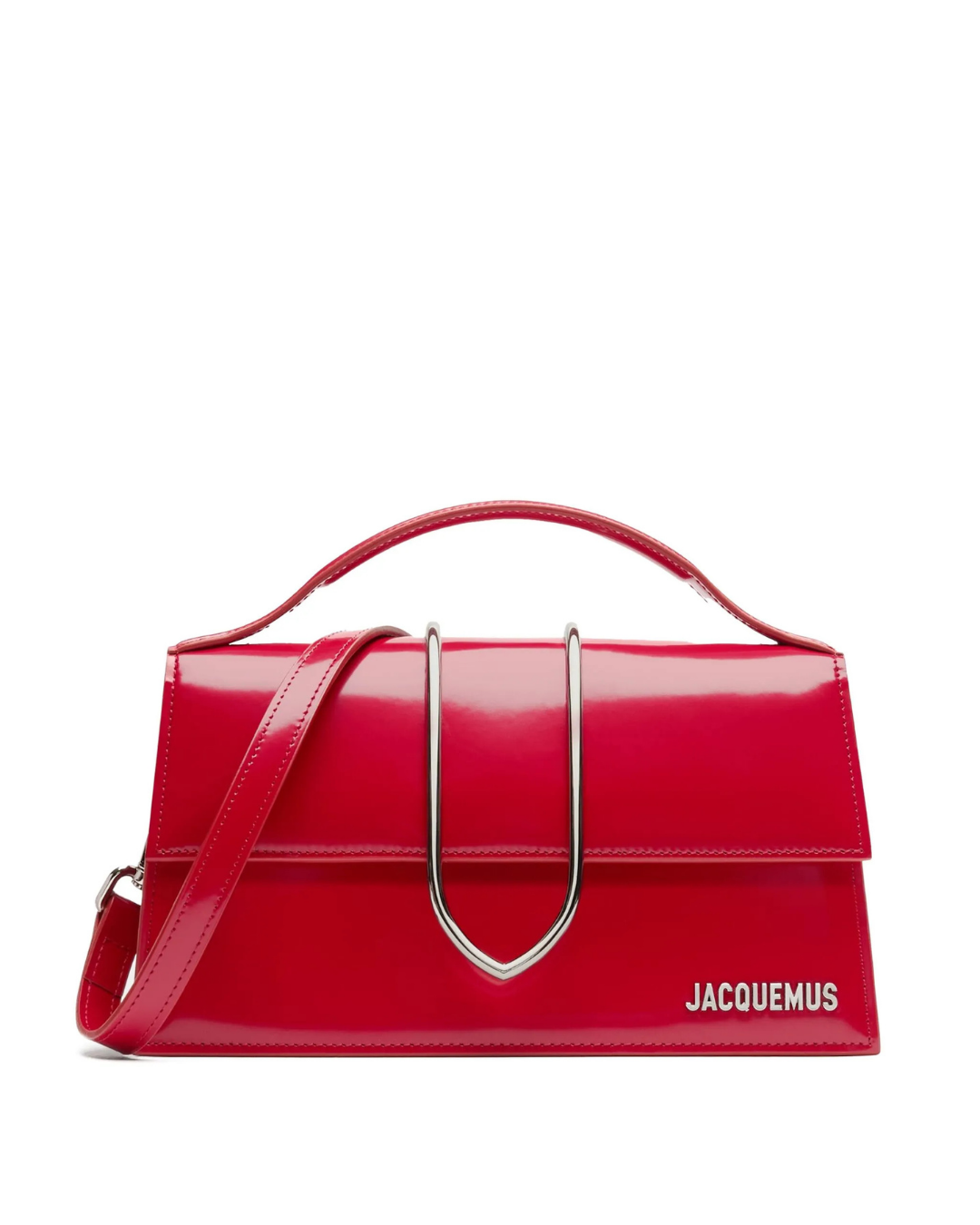 Le Grand Bambino Shiny Leather Tote Bag Cherry Red