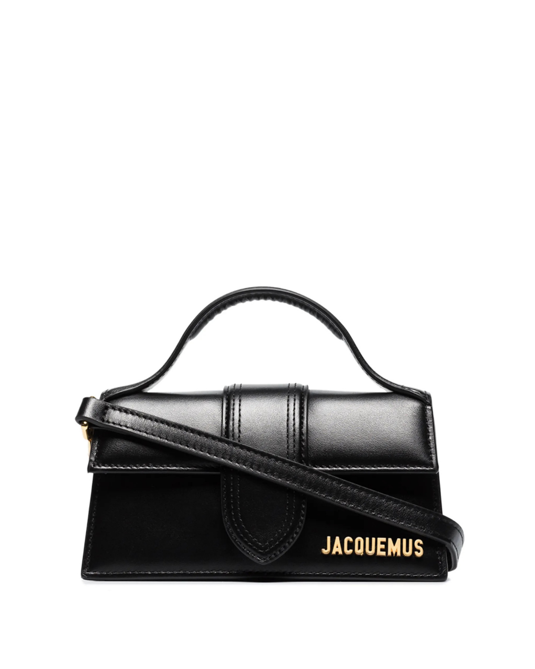 Le Bambino Shiny Leather Tote Bag Black