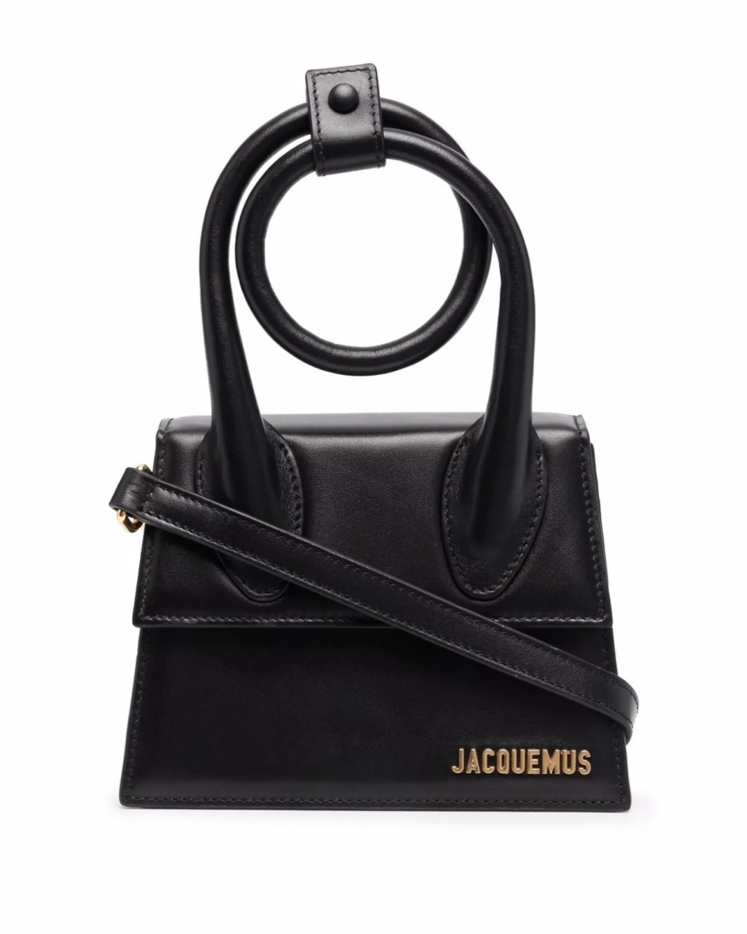 Le Chiquito Shiny Leather Tote Bag Black