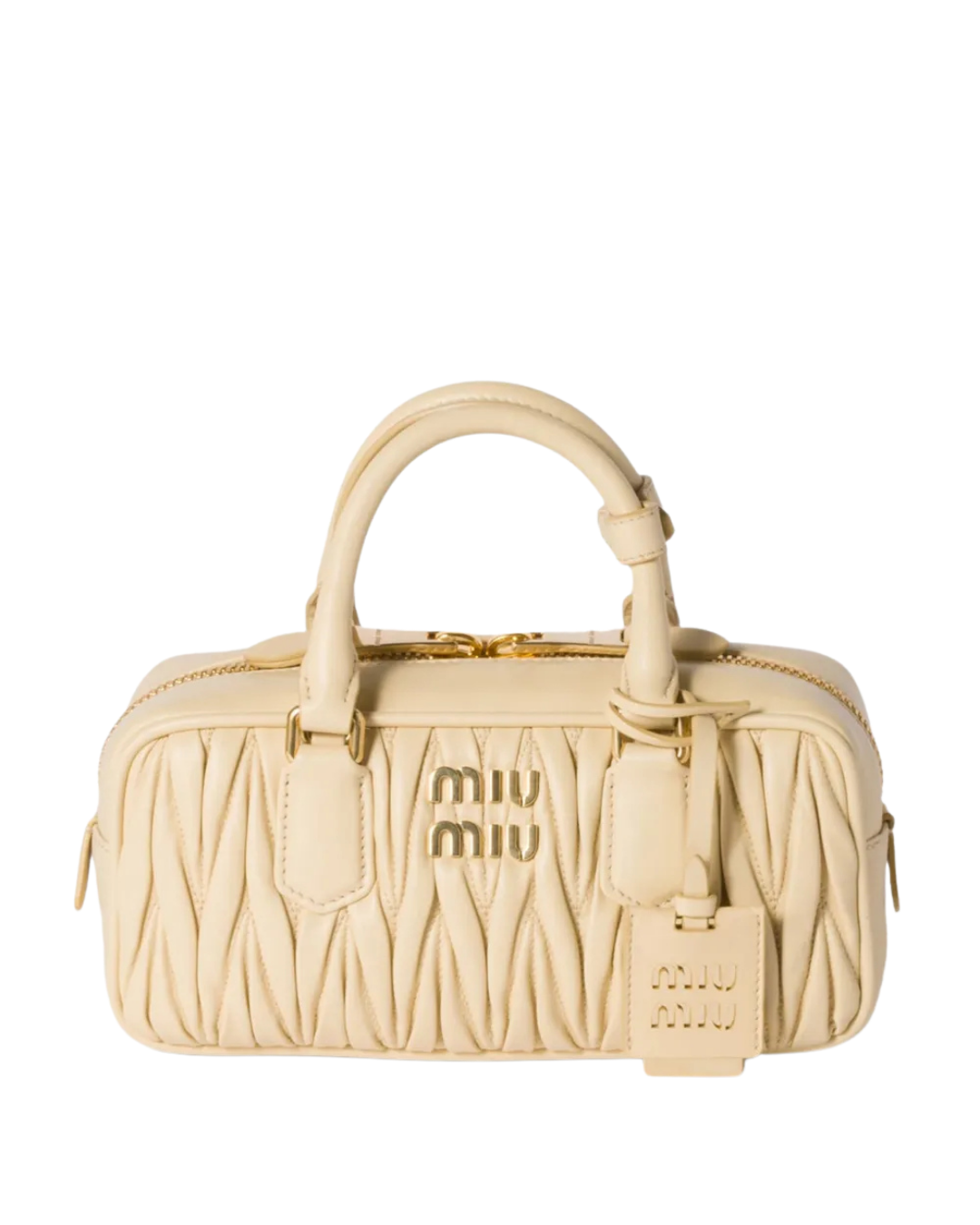 Arcadie Quilted Leather Tote Bag Ecru