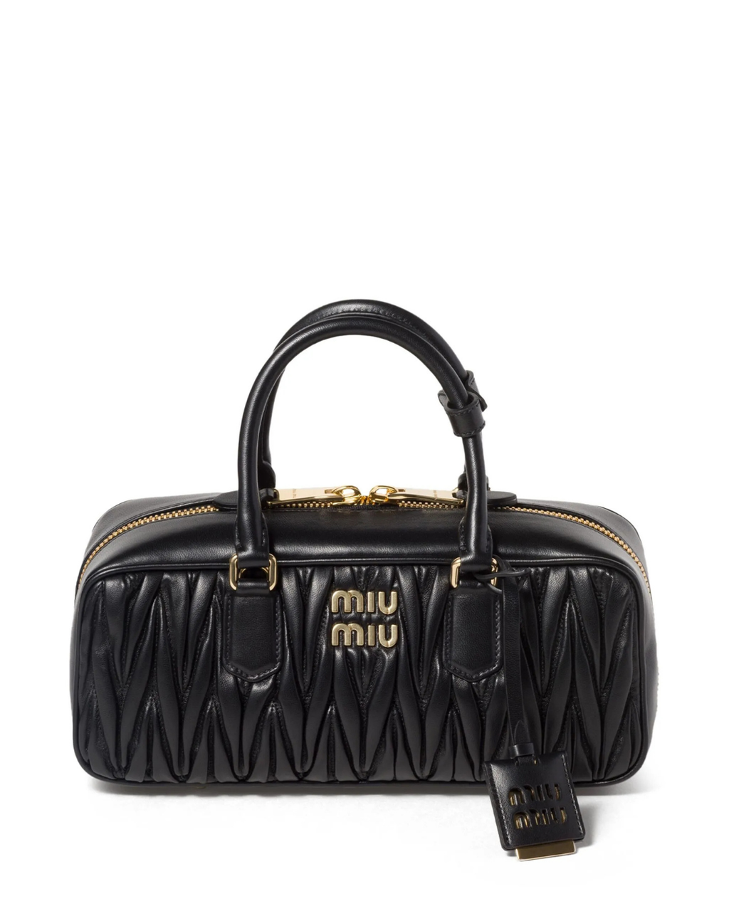 Arcadie Kapitone Deri Tote Çanta Siyah