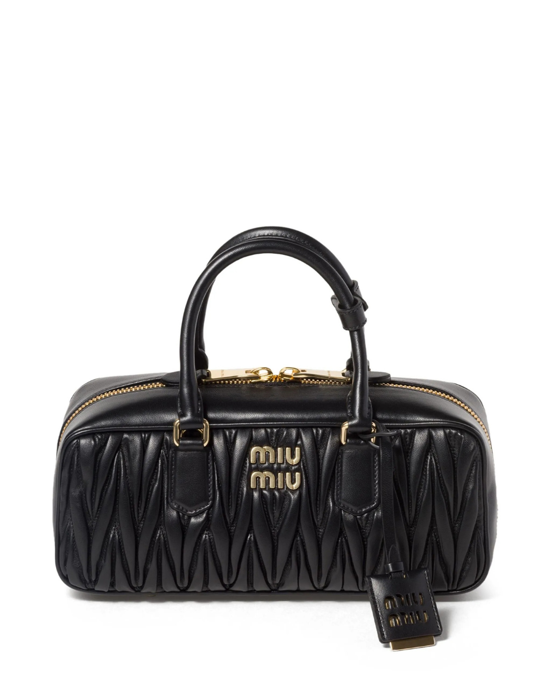 Arcadie Kapitone Deri Tote Çanta Siyah