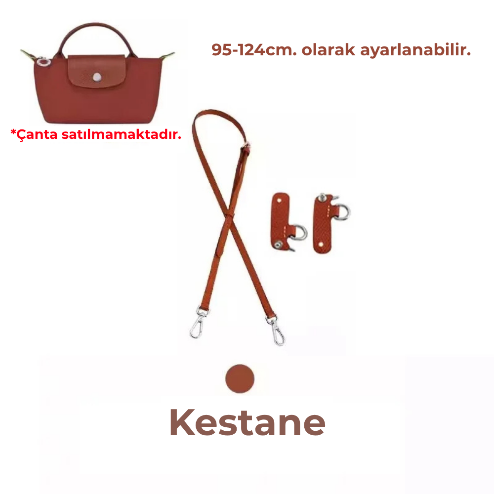 Le Pliage Green Serisi Kestane Rengi ile Uyumlu Çapraz Omuz Askısı