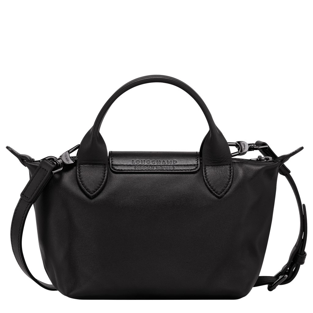 Le Pliage Xtra XS Leather Handbag Black