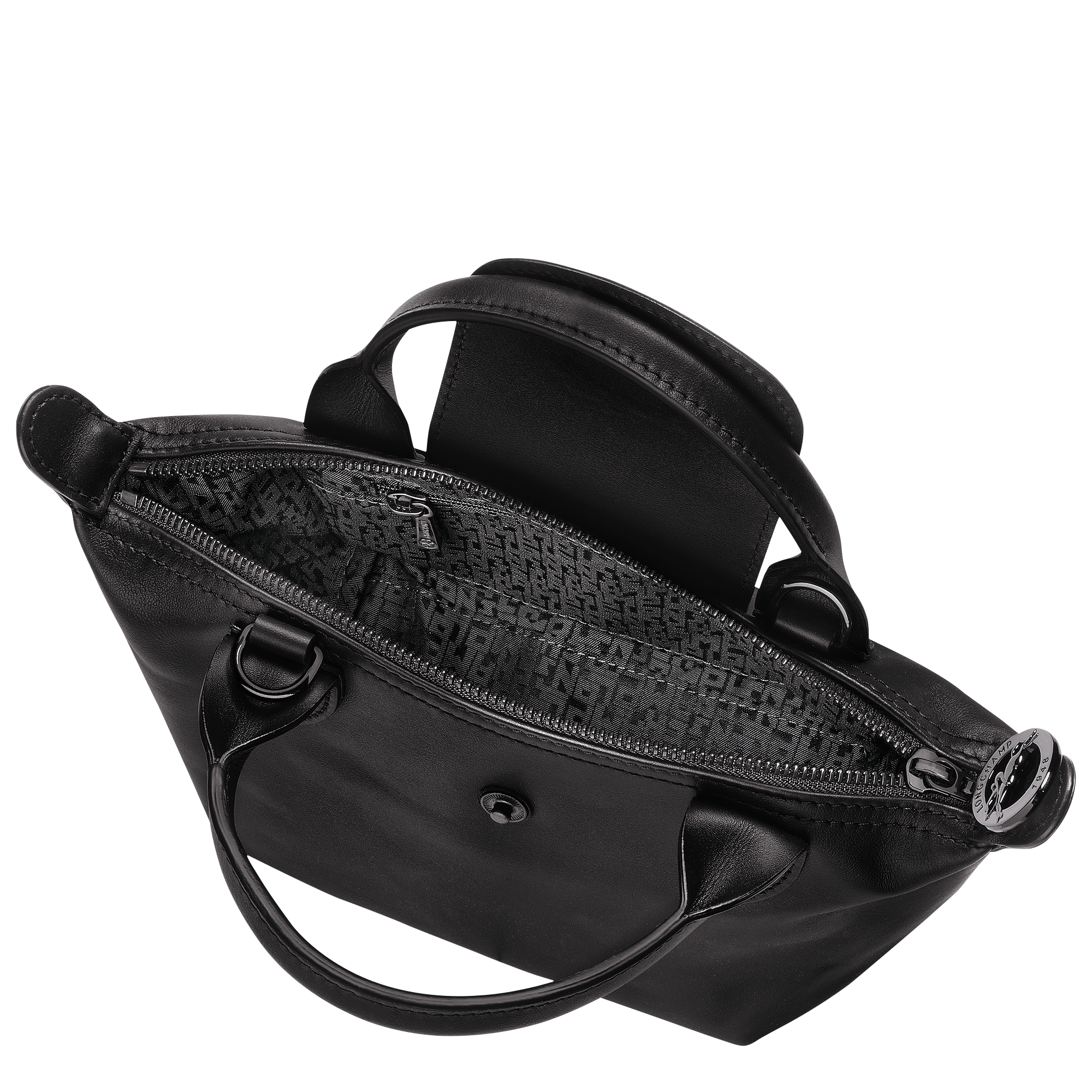 Le Pliage Xtra XS Leather Handbag Black