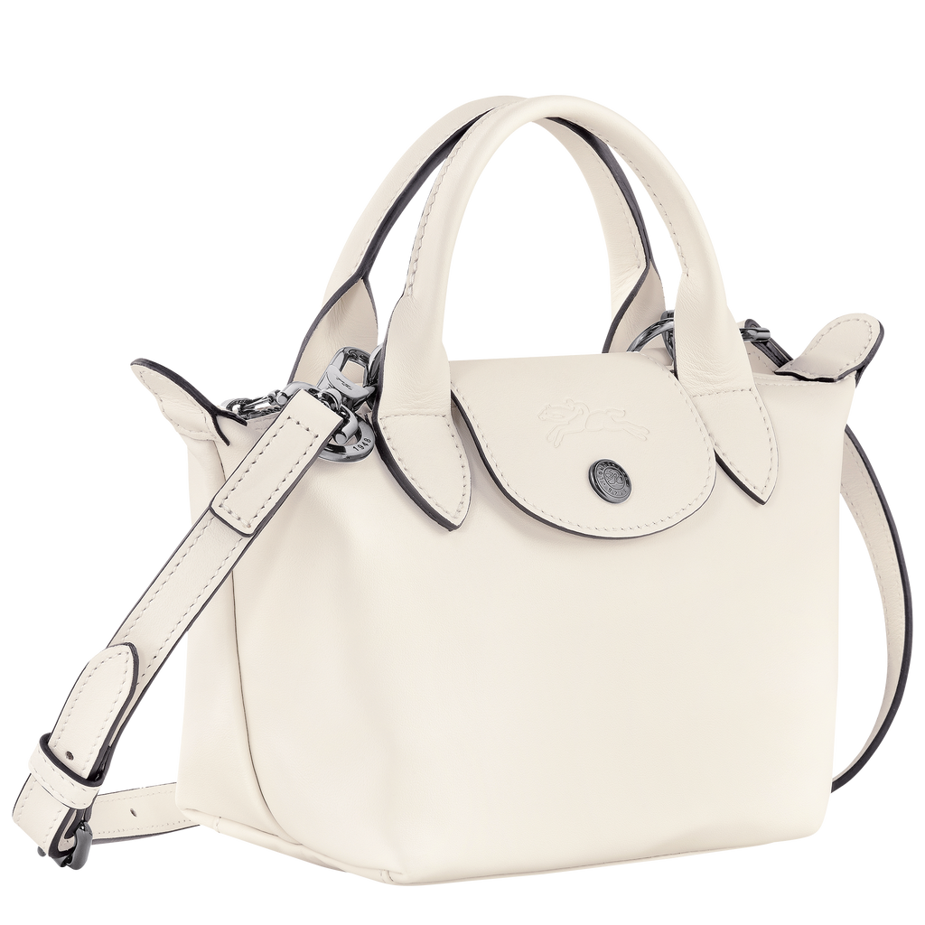 Le Pliage Xtra XS Leather Handbag Ecru